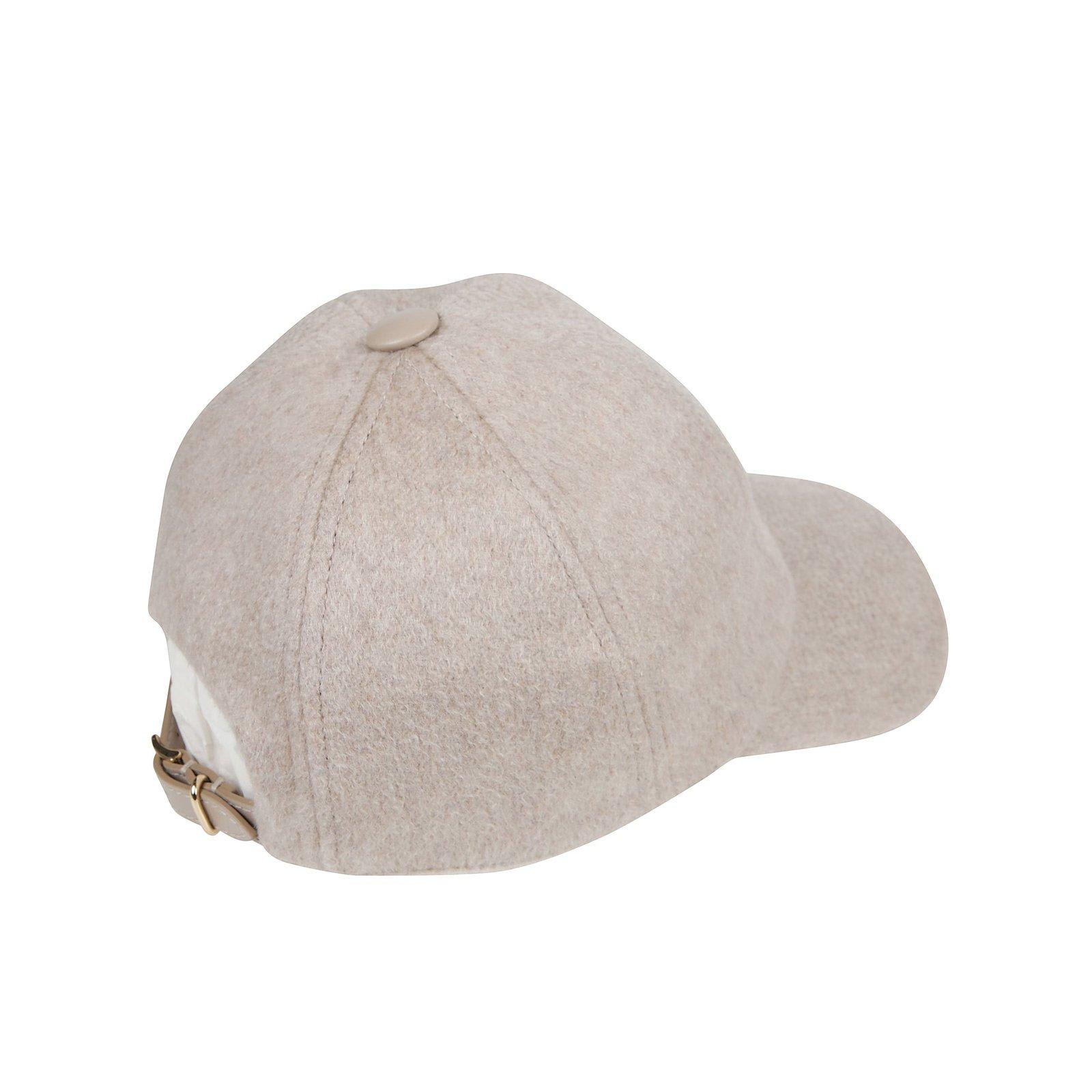 Max Mara Logo Embroidered Baseball Cap In Neutral