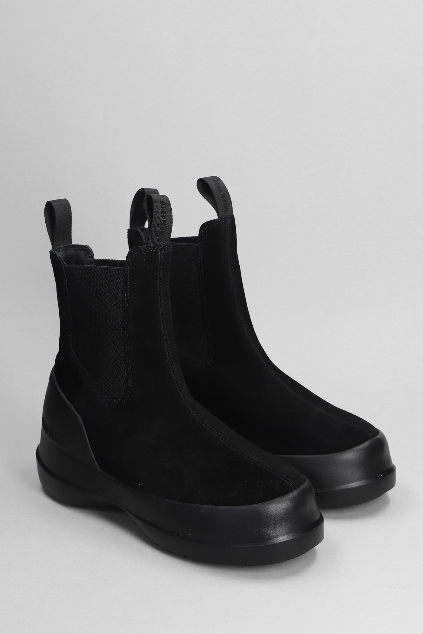 Shop Moon Boot Mb Luna Chelsea Ankle Boots In Black Suede