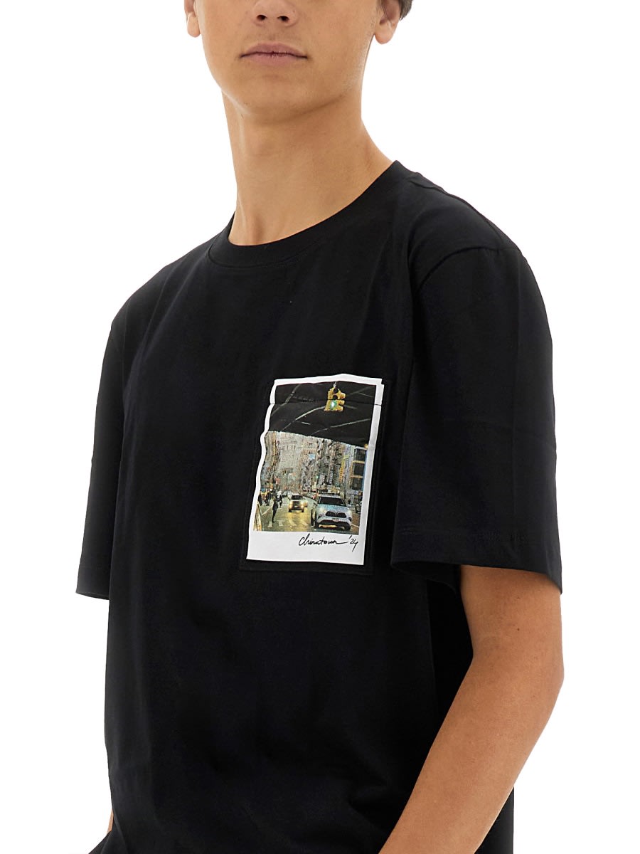 Shop Helmut Lang T-shirt With Logo In Black