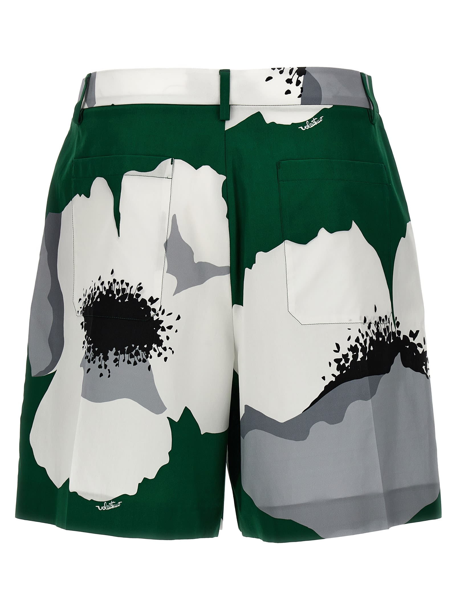 Shop Valentino Floral Print Bermuda Shorts In Multicolor