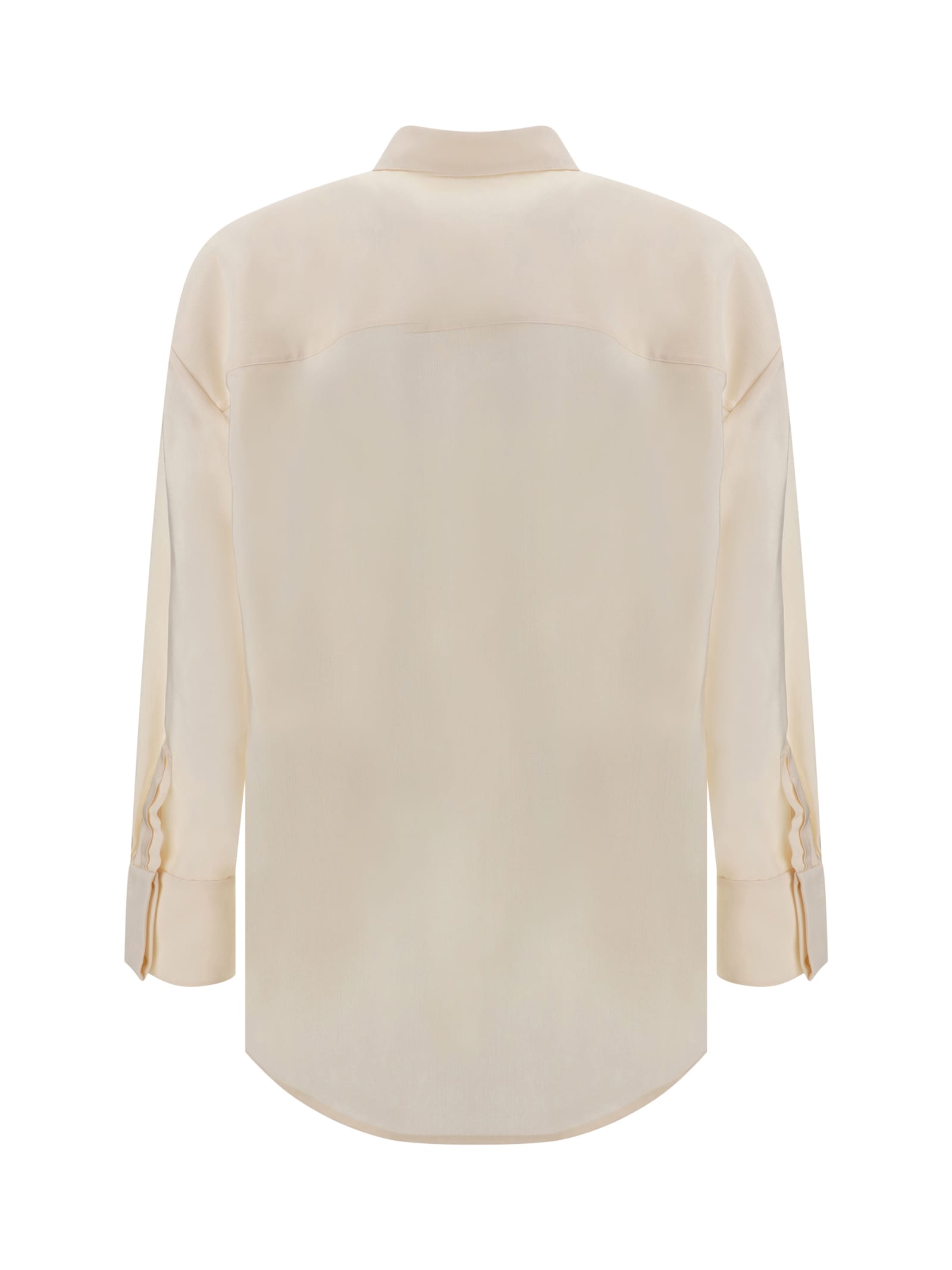 Saint Laurent Oversized Shirt In Craie