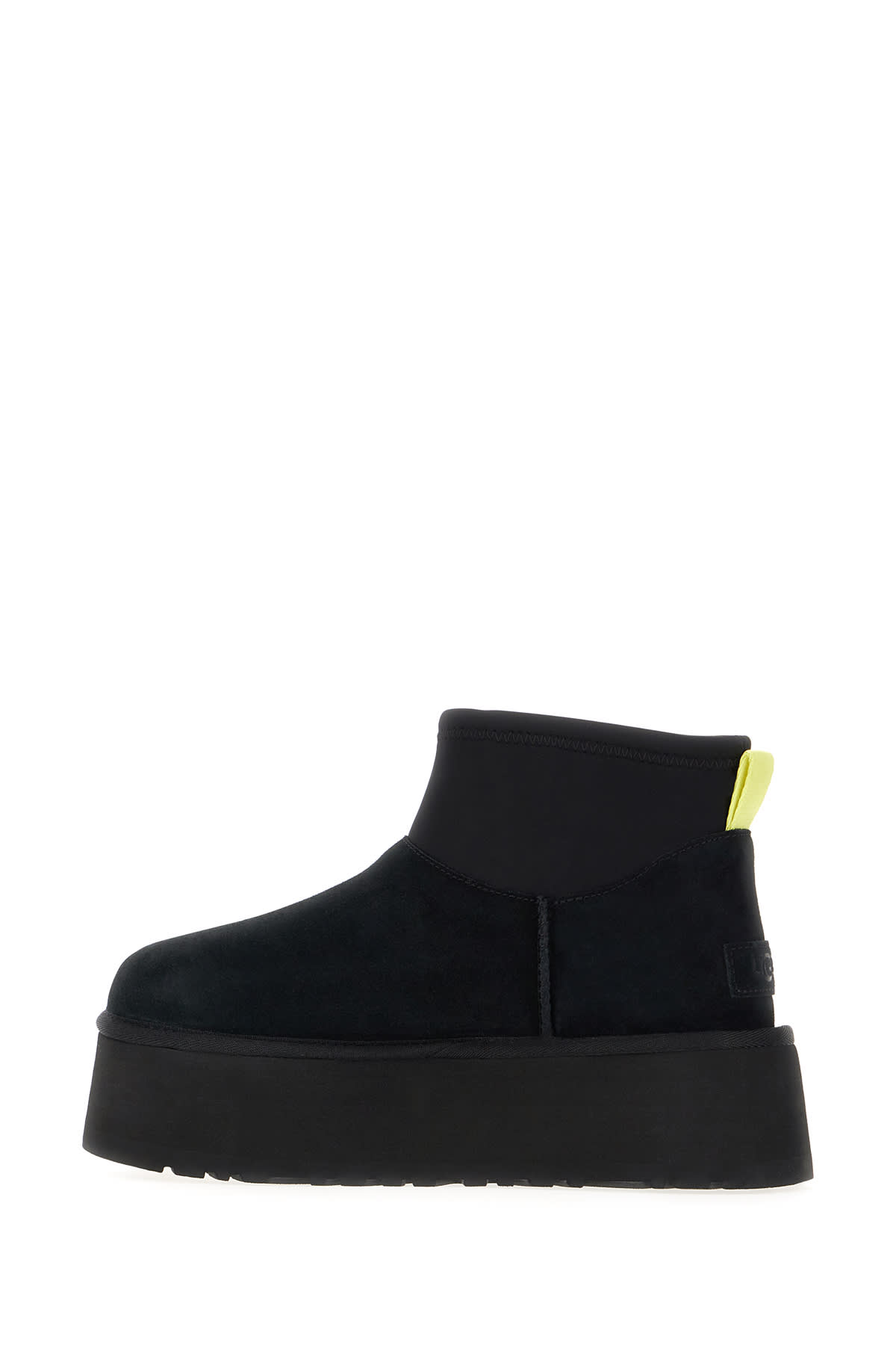 Ugg Black Suede Classic Mini Dipper Ankle Boots In Black