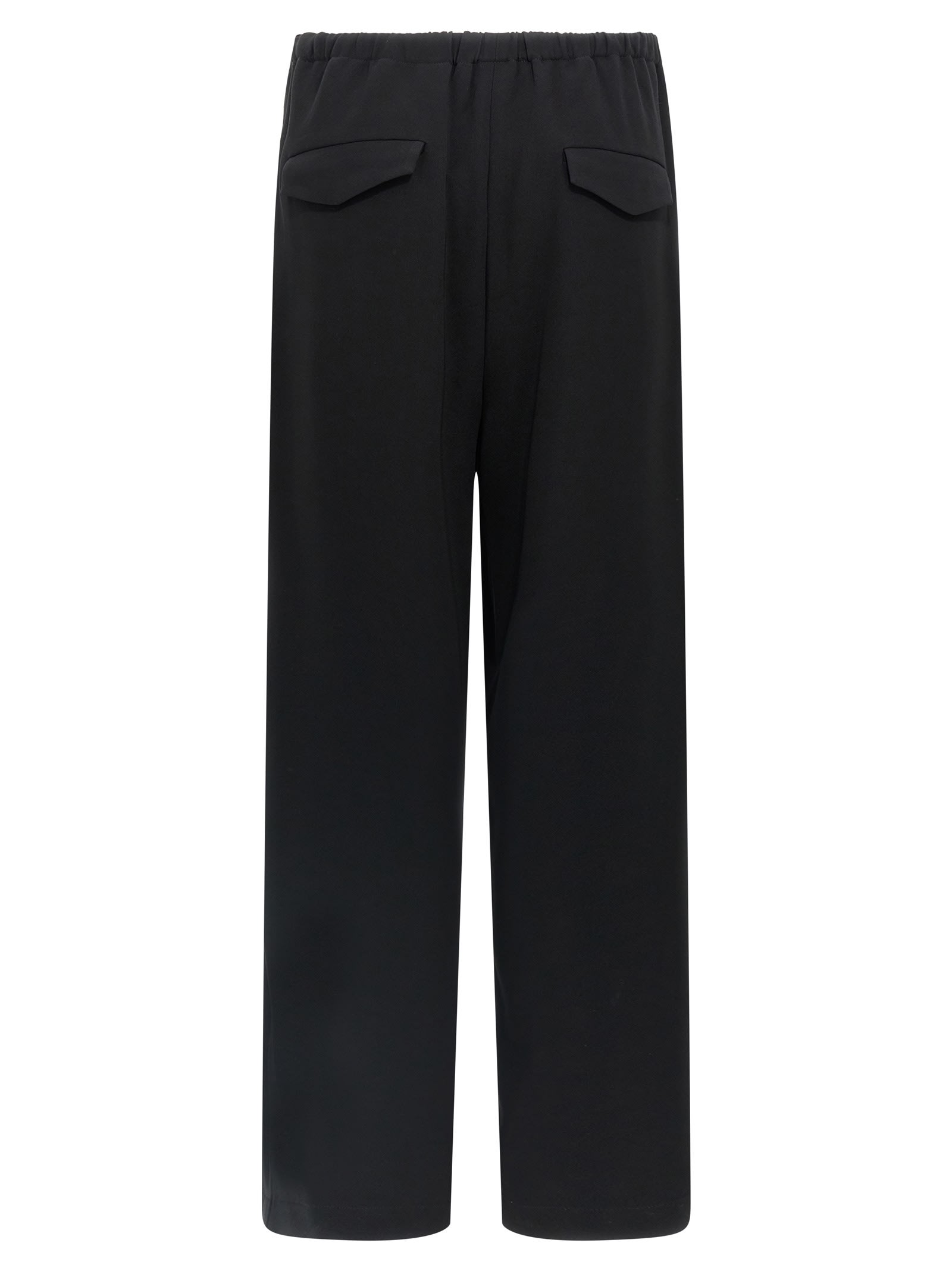 Theory Pocketed Elastic Waistband Trousers In Black