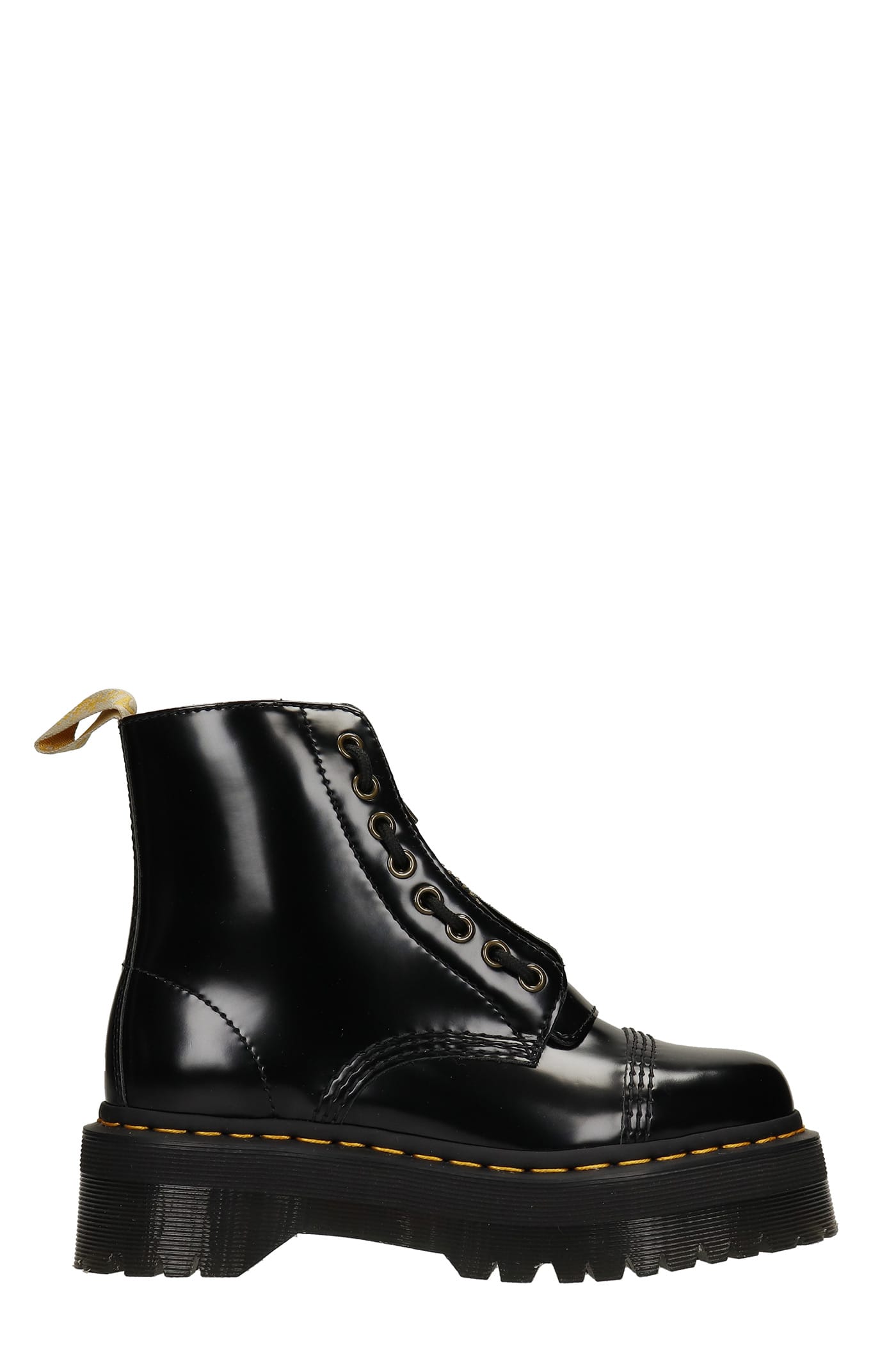 Dr. Martens Vegan Sinclair Combat Boots In Black Leather