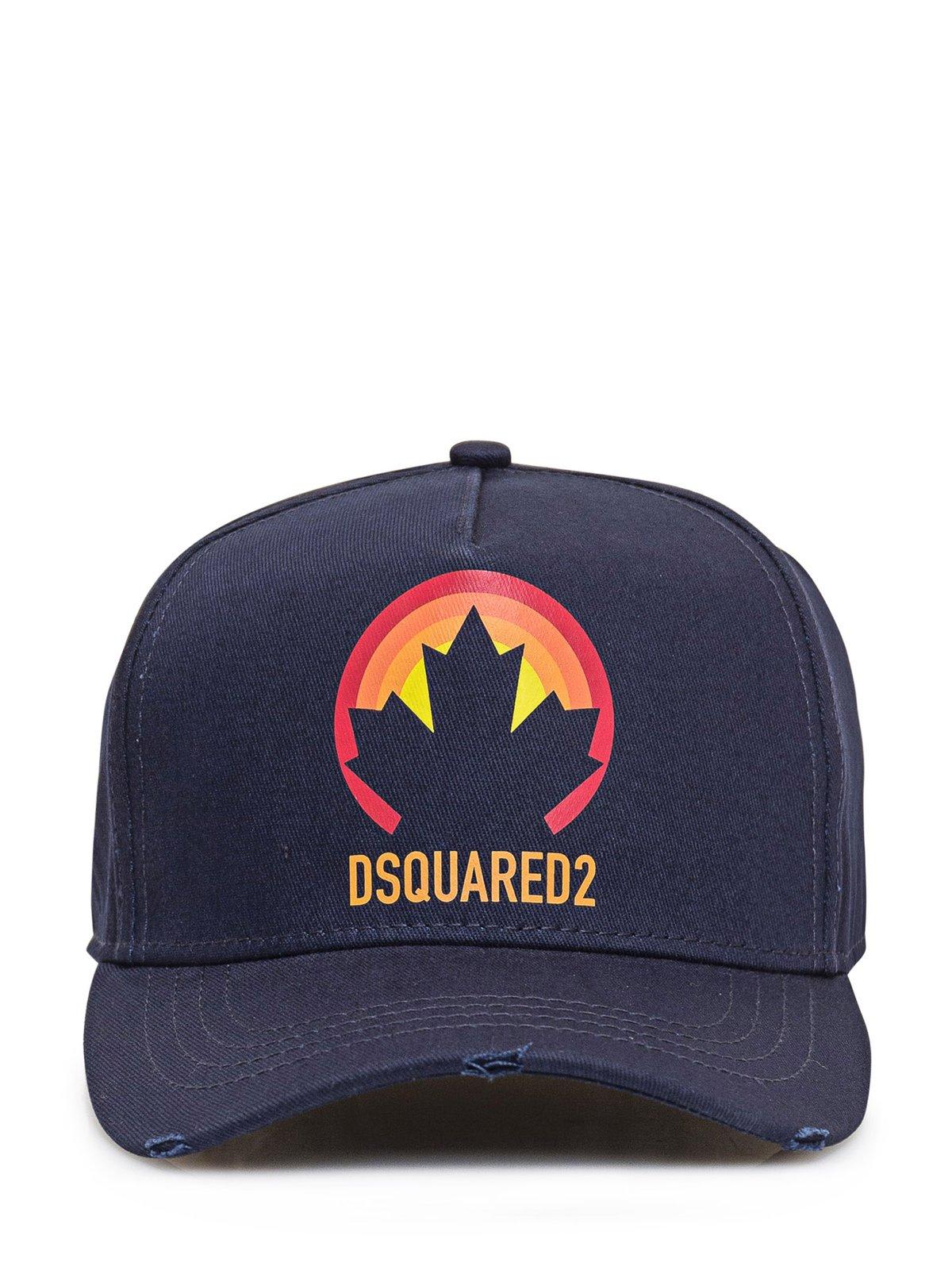 Dsquared2 Logo Printed Curved Peak Baseball Cap