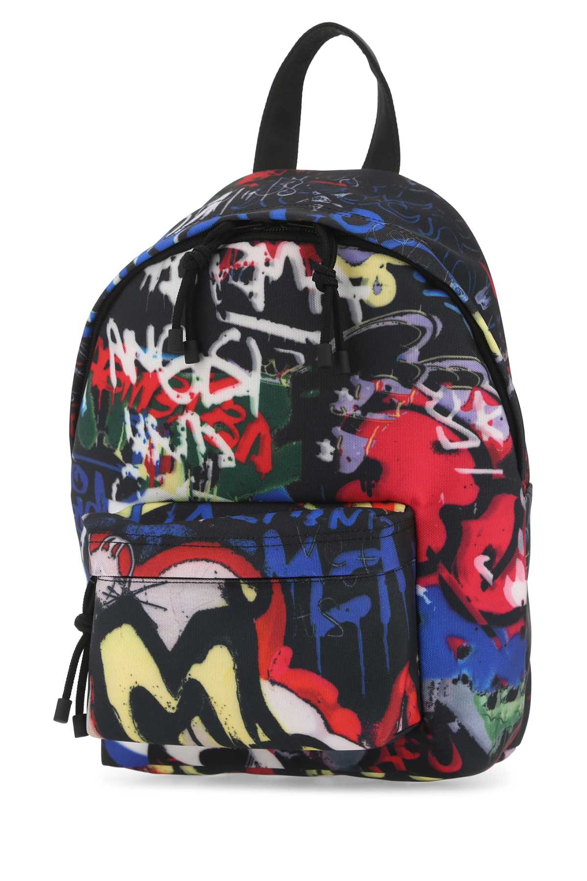 Vetements Printed Nylon Mini Grafiti Backpack In Blackgraffiti
