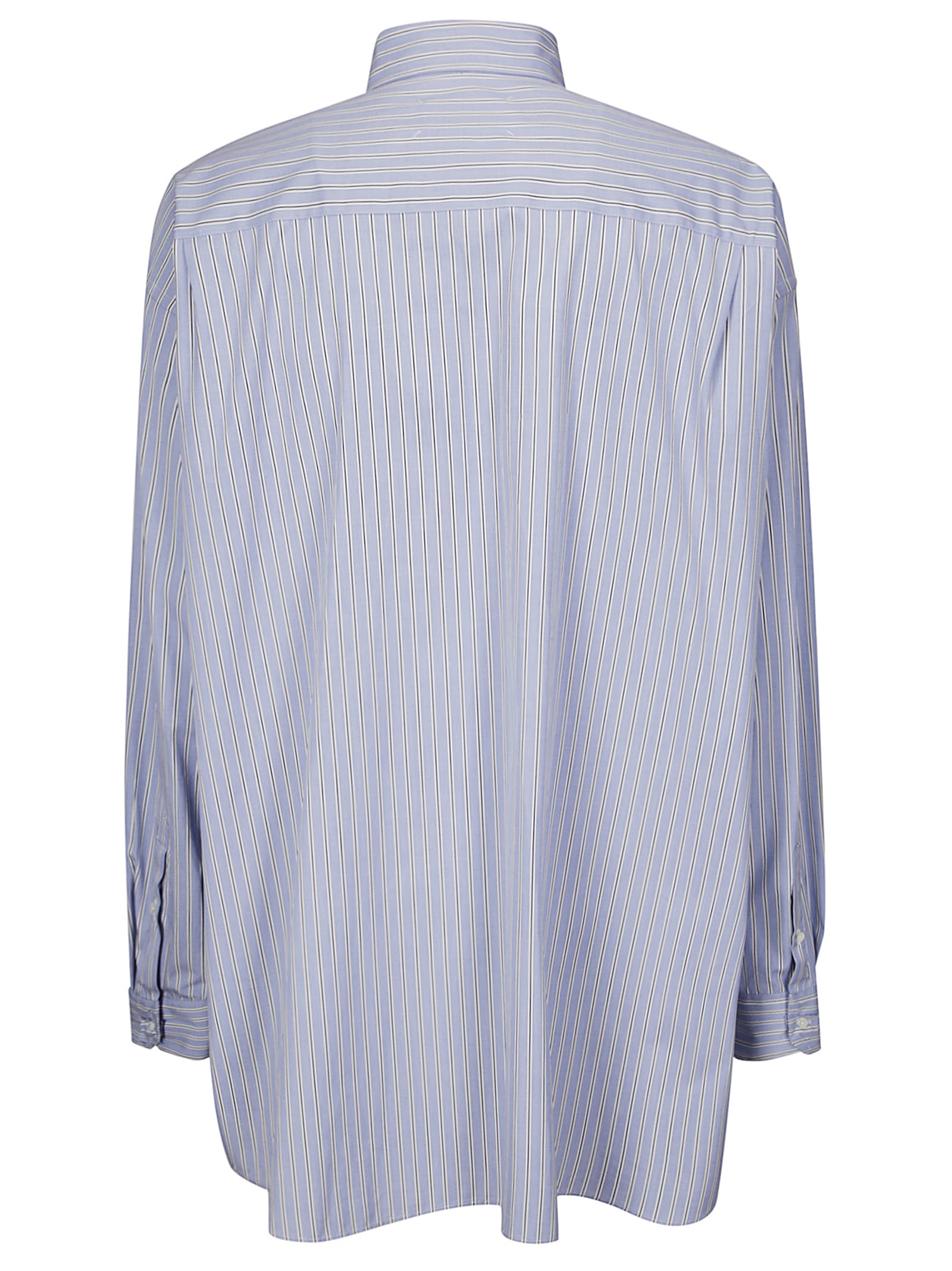 Shop Maison Margiela Shirt In Blue Stripes