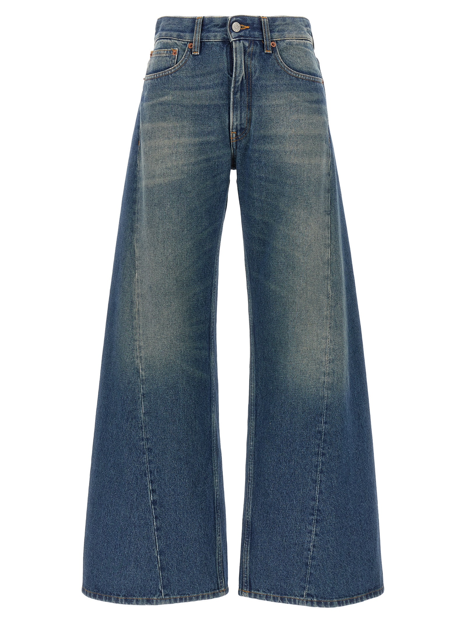 Shop Mm6 Maison Margiela Flared Jeans In Blue