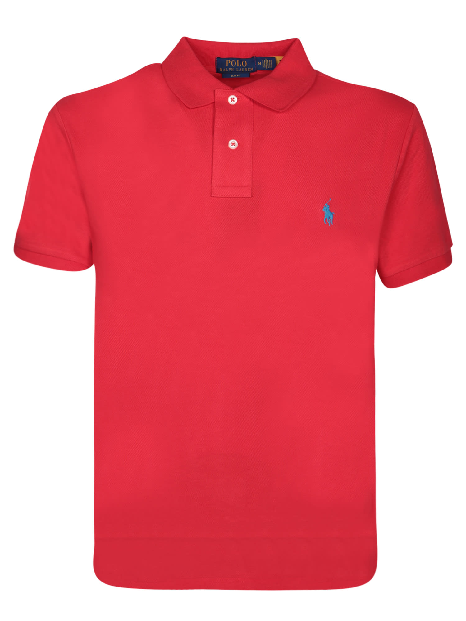 Slim Fit Red Piquet Polo Shirt By Polo Ralph Lauren