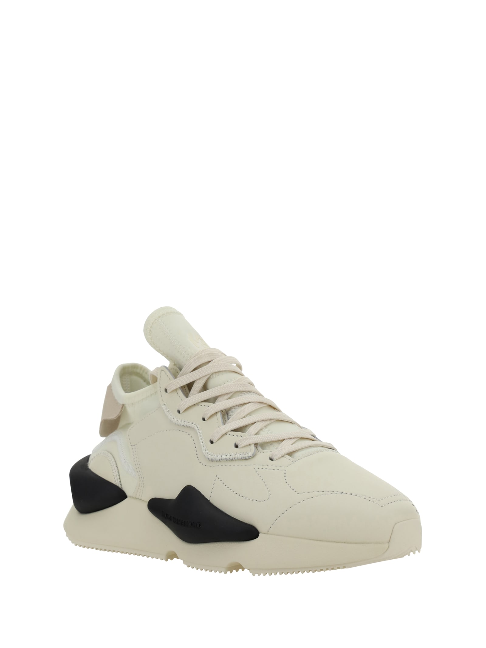Shop Y-3 Kaiwa Sneakers In Crewht/owhite/bla