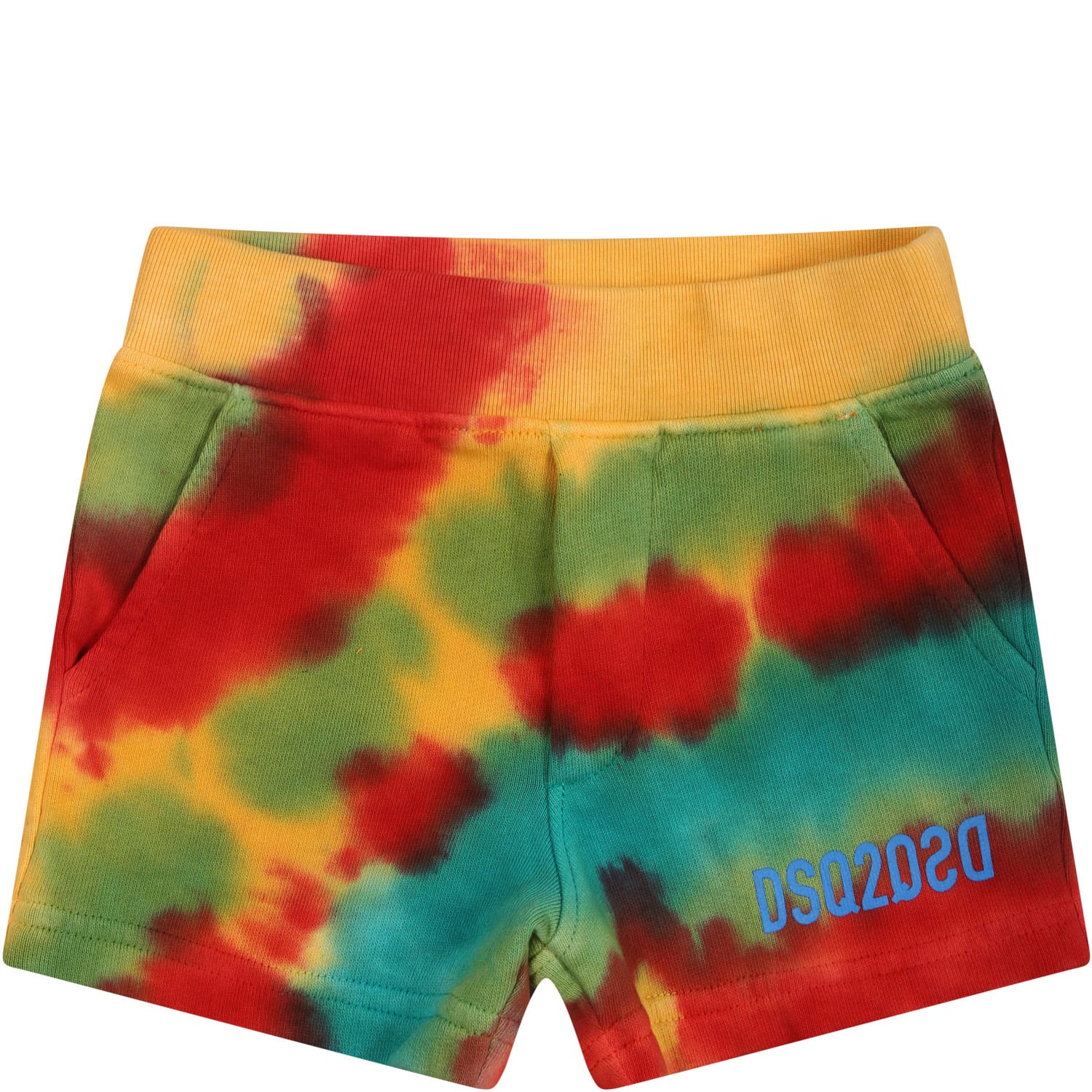 DSQUARED2 MULTICOLOR SHORTS FOR BABY BOY WITH LOGO