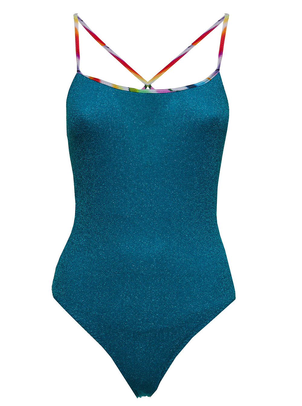 Missoni Turqoise Lurex One-piece Swimsuit