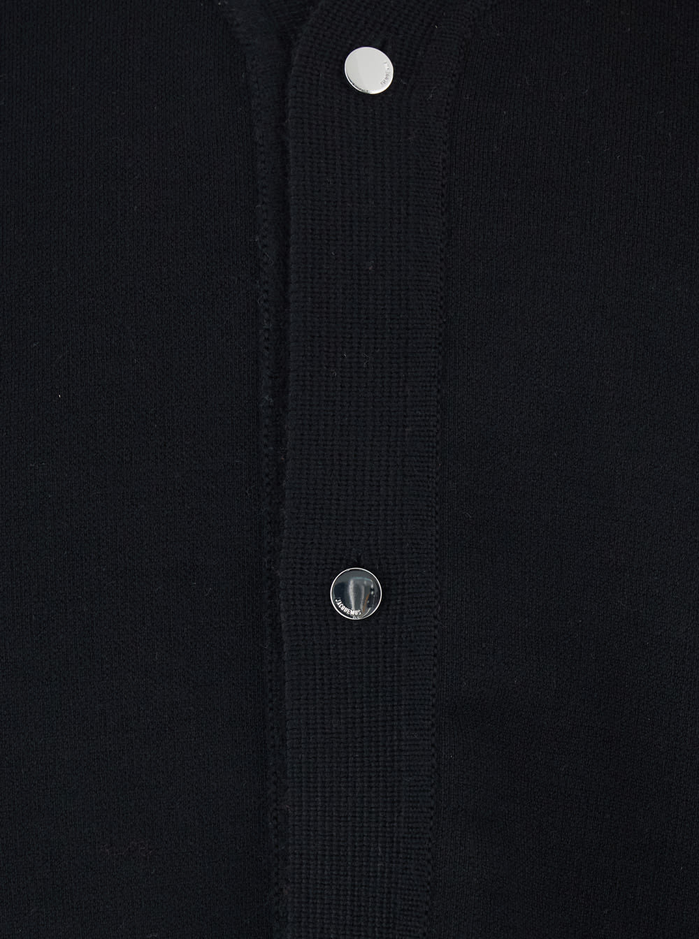 Jacquemus Men Black V-neck Cardigan With J Logo On The Back In Wool Man In Black