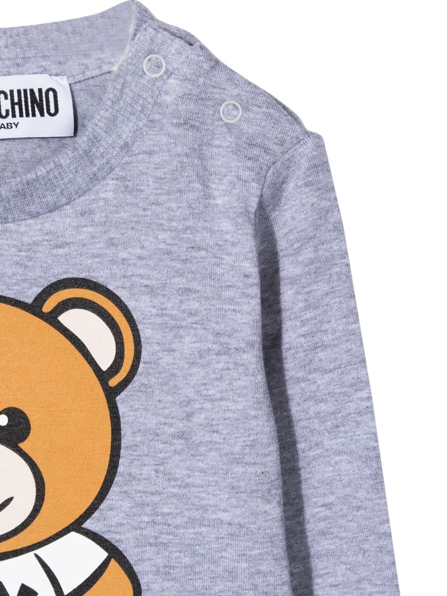 Moschino T-shirt Teddy Bear In Cotone In Grey