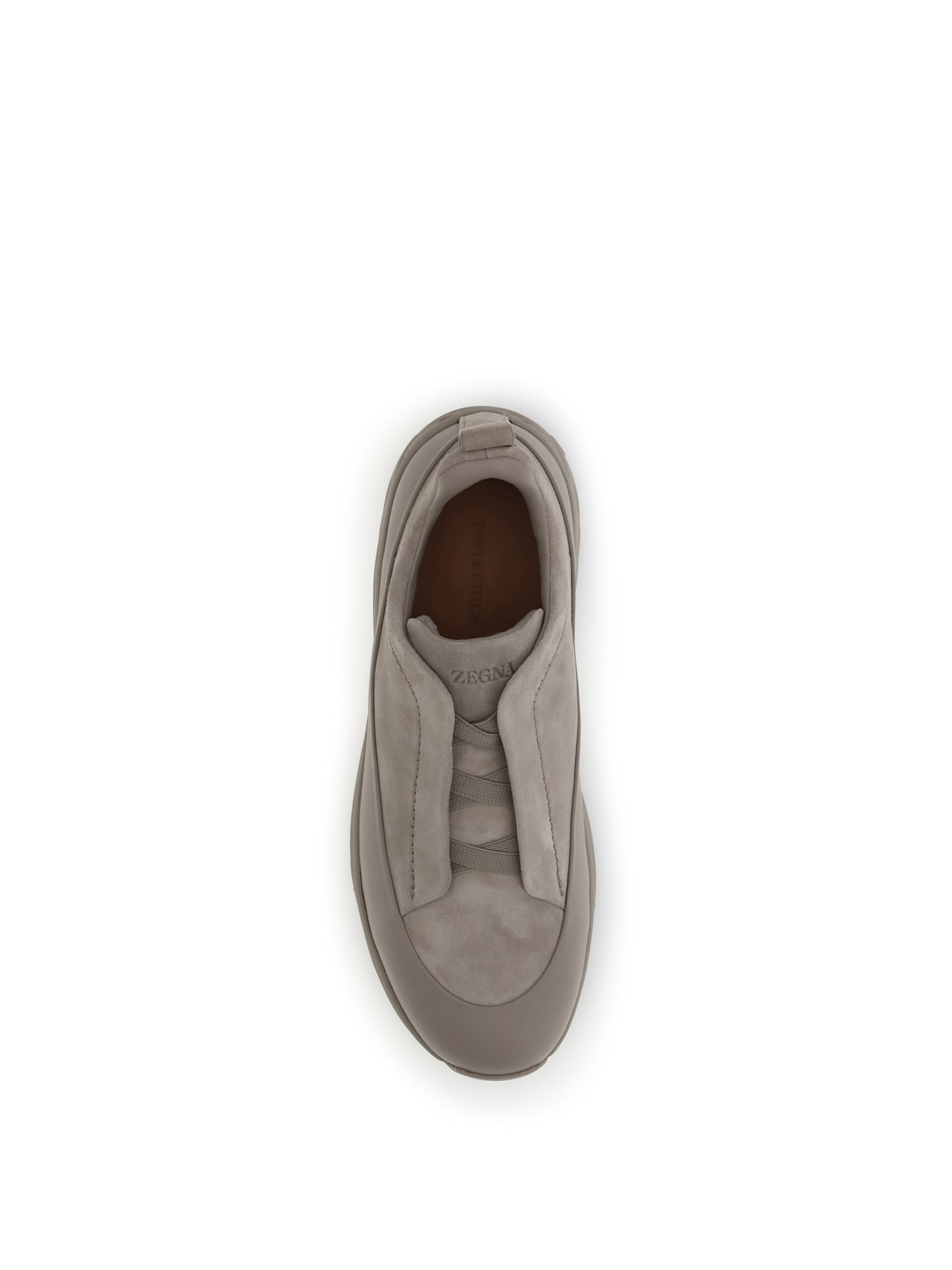 Zegna Triple Stitch Monte Sneakers In Gray