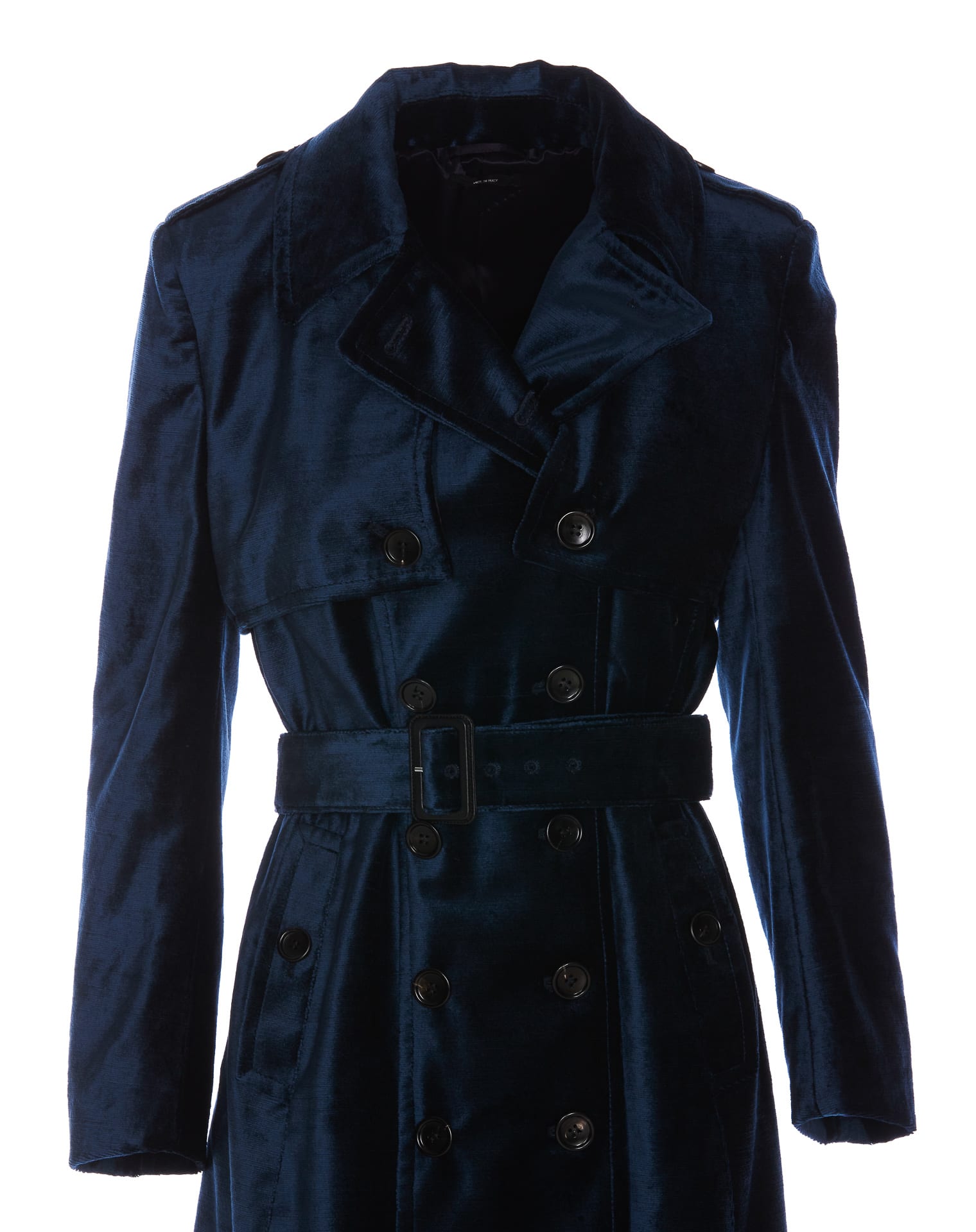 Shop Tom Ford Long Trench Coat In Blue