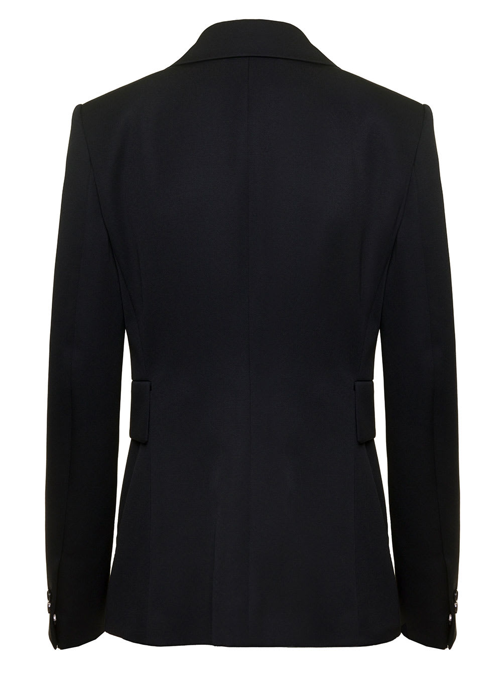Shop Bottega Veneta Black Sartorial Double-breasted Jacket With Tonal Buttons In Wool Man