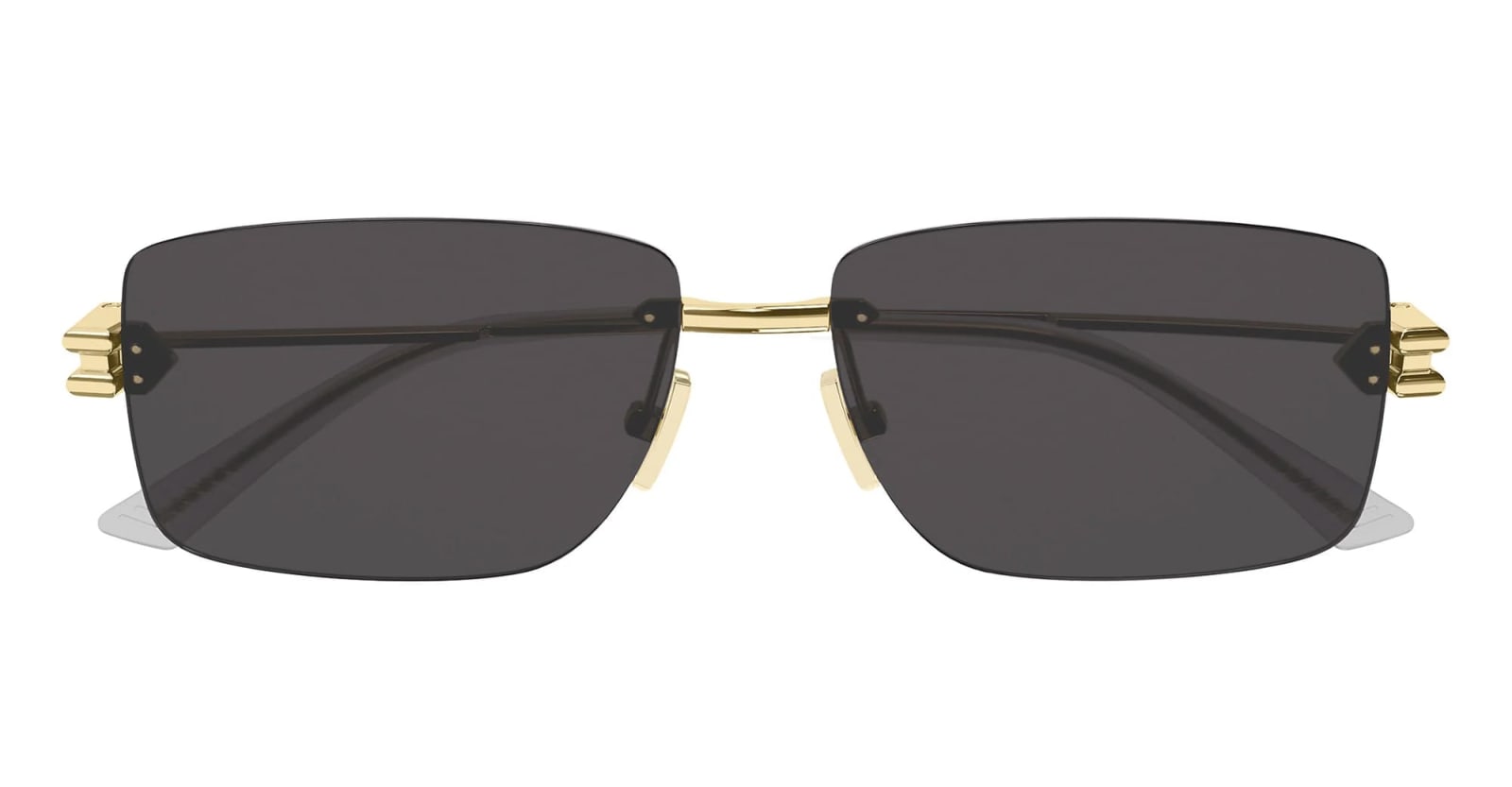 Shop Bottega Veneta Bv1126s-002 - Gold Sunglasses