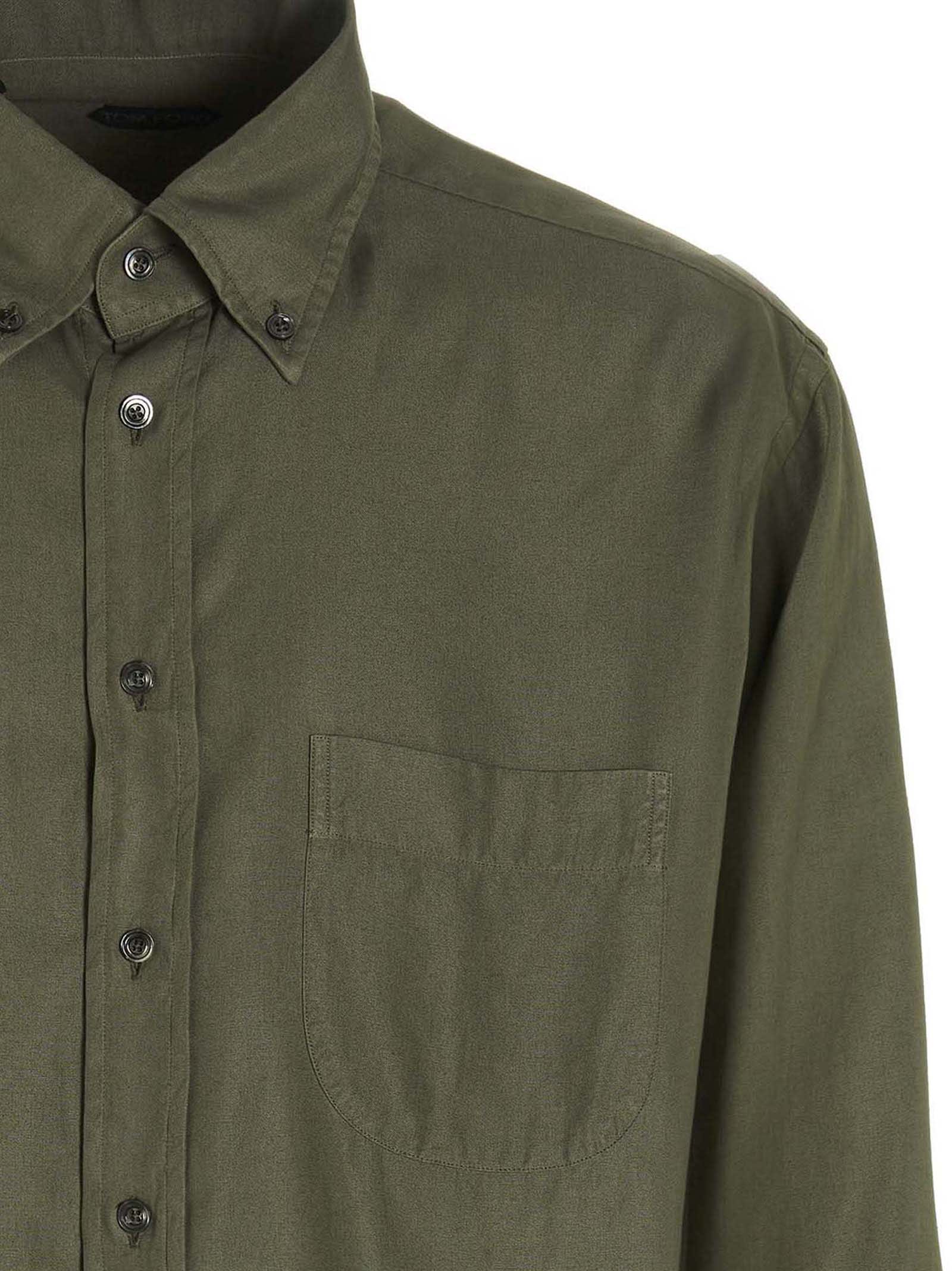 Tom Ford Lyocell Shirt In Green | ModeSens