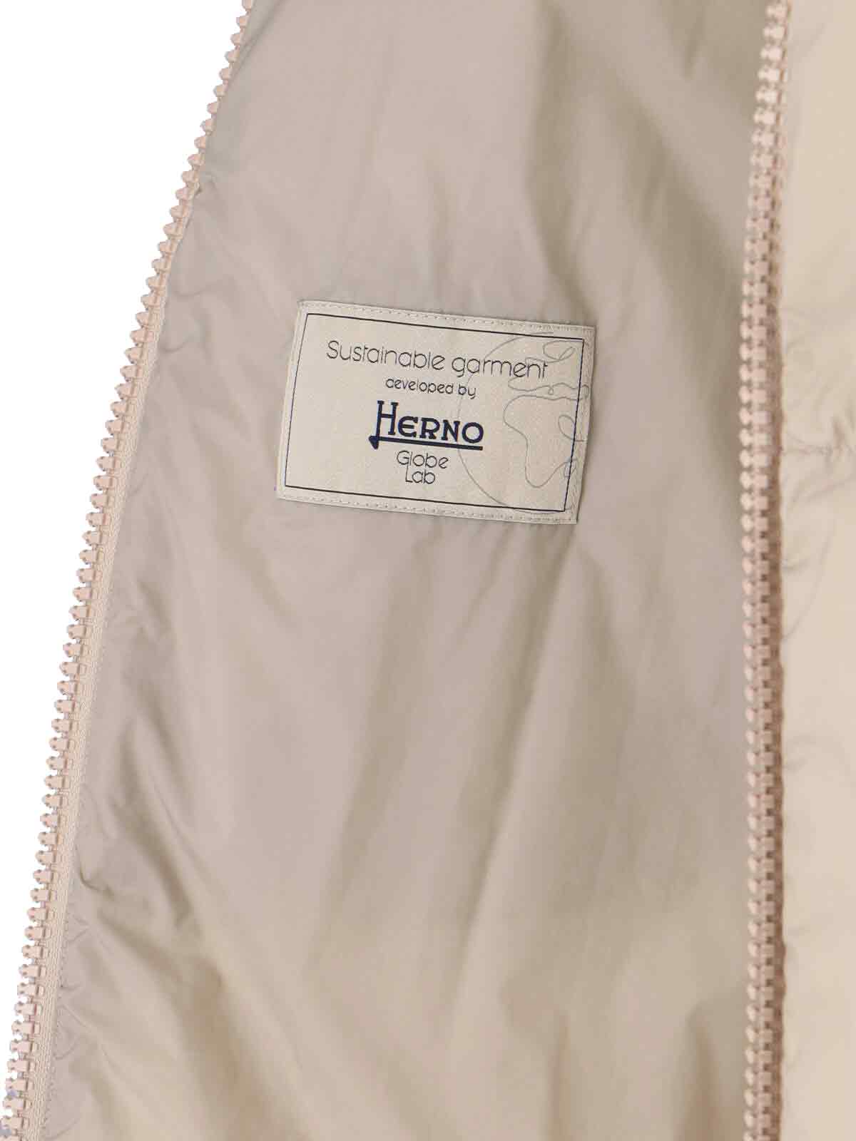 Herno Flared Down Jacket In Neutral