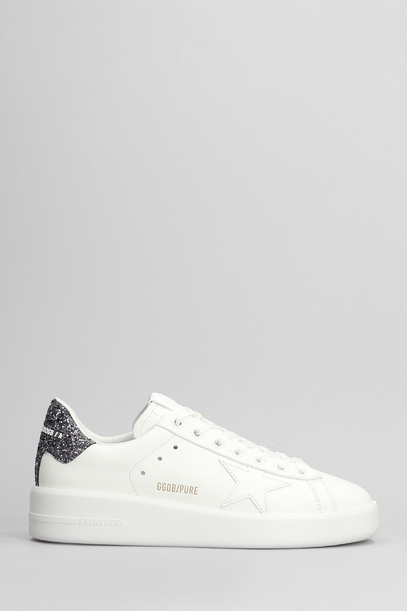 Shop Golden Goose Pure Star Sneakers In White Leather