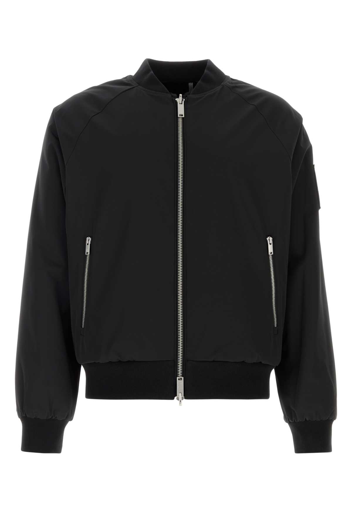 Black Polyester Bunny Reversible Bomber Jacket