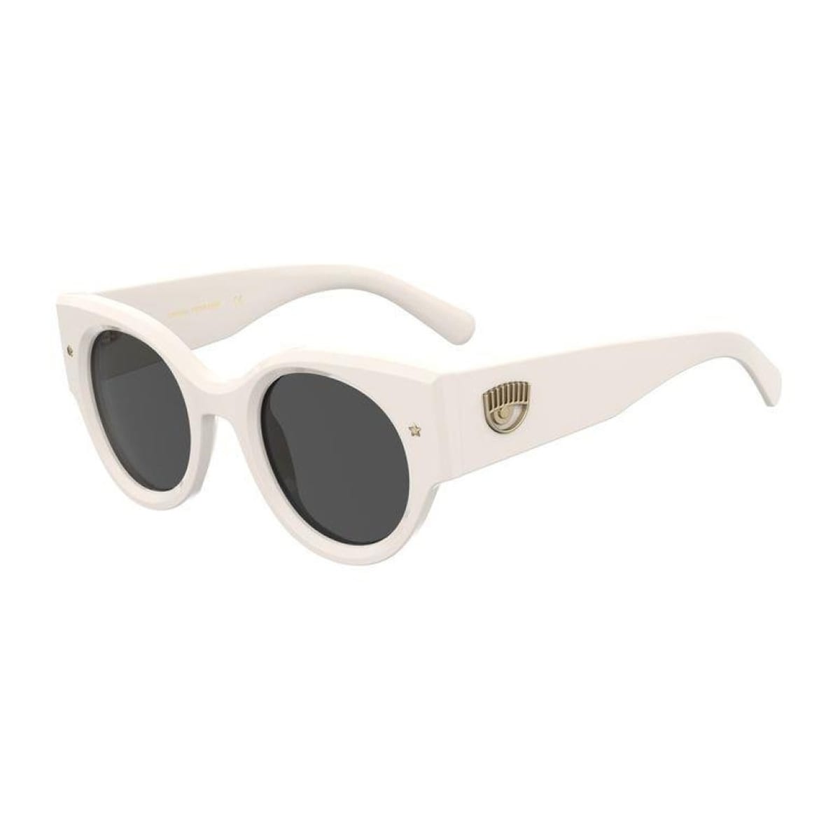 Shop Chiara Ferragni Cf 7024/s Vk6/ir Sunglasses In Bianco
