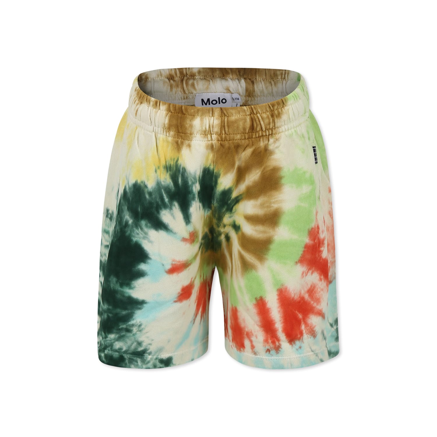 Molo Multicolor Shorts For Kids With Ti Dye Print In Multicolor