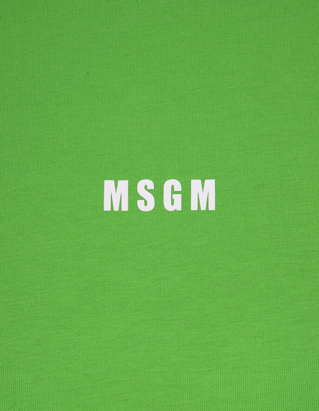 Shop Msgm Green T-shirt With Micro Logo