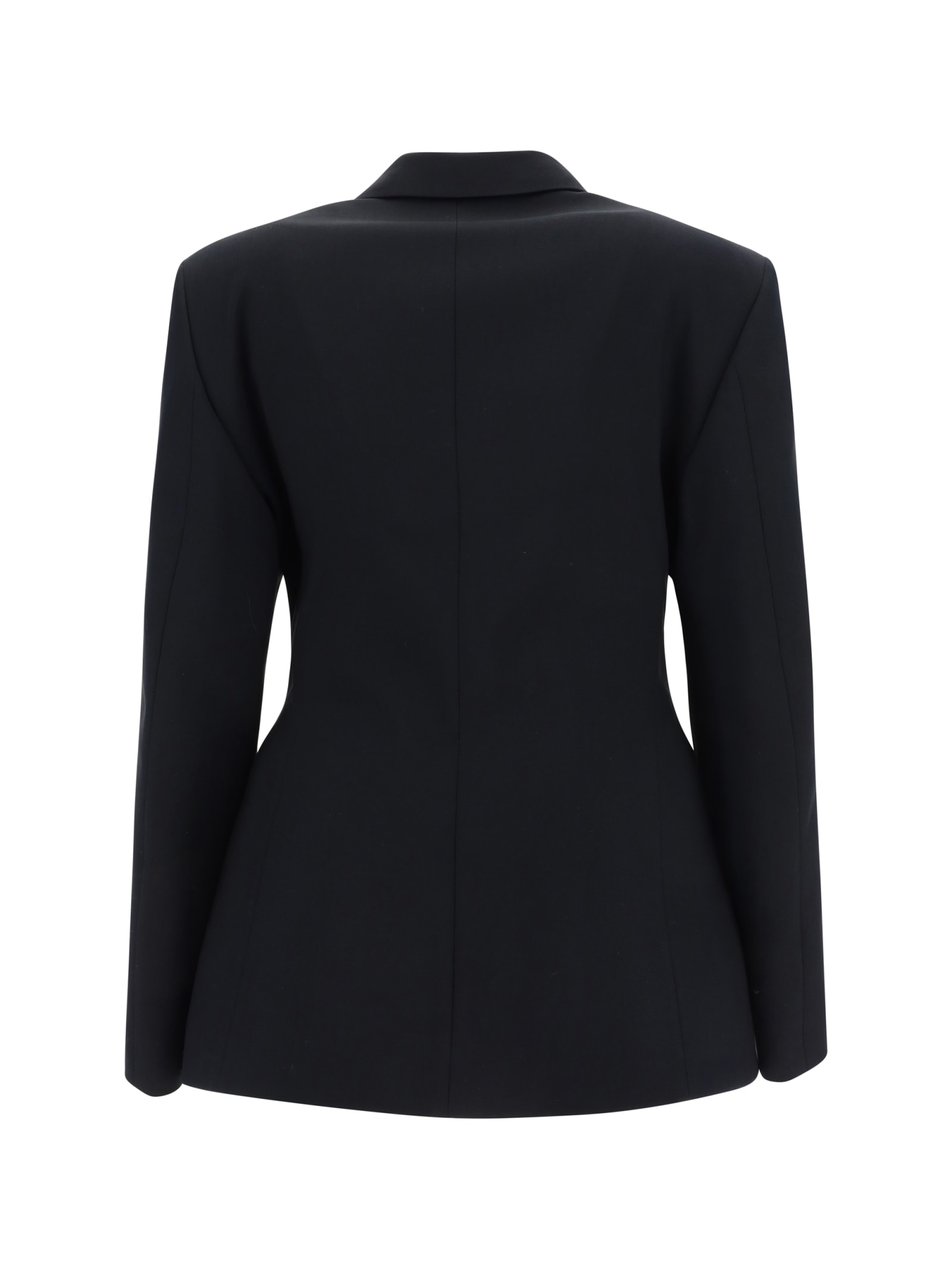 Shop Balenciaga Hourglass Blazer Jacket In Black