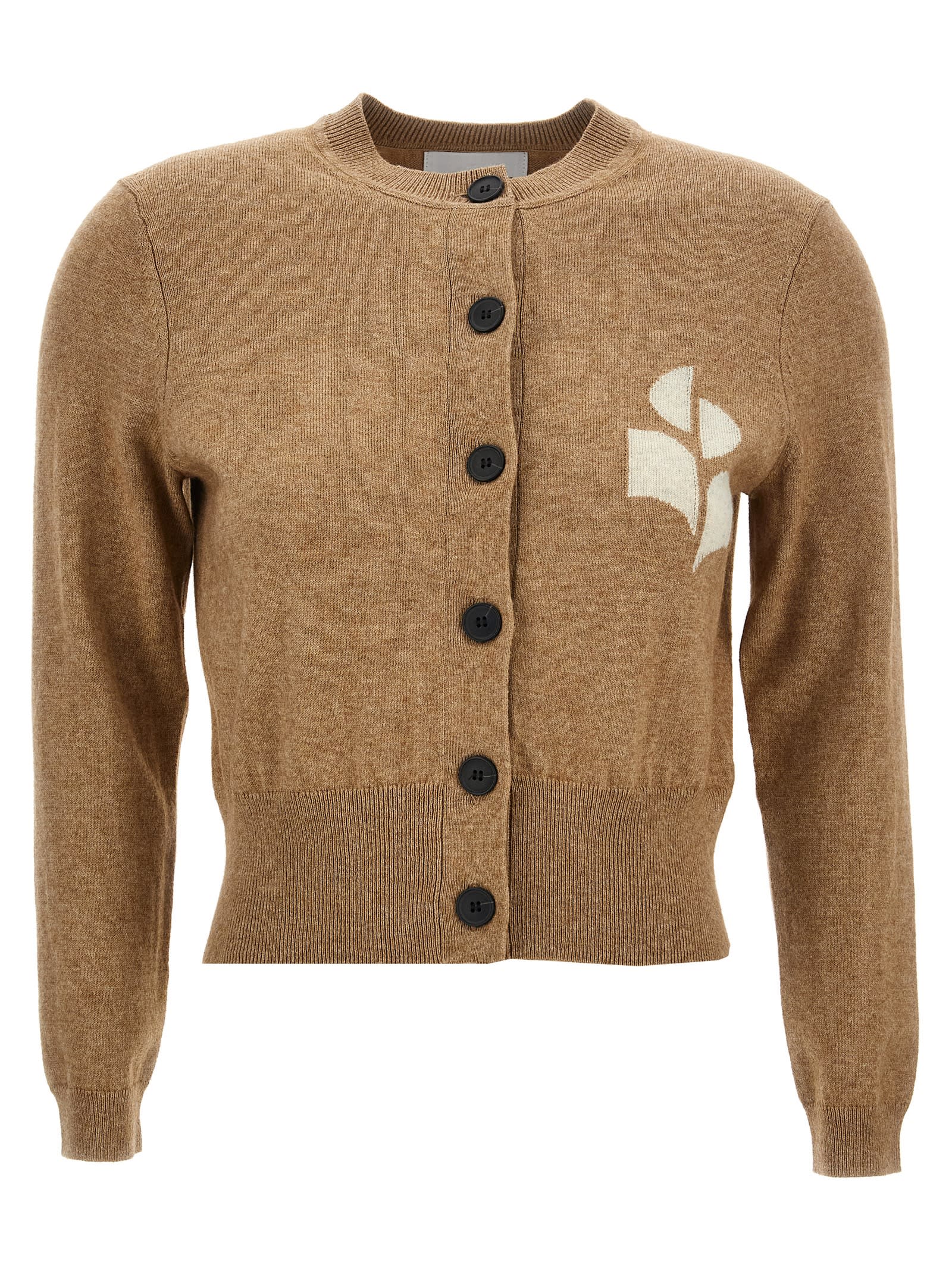 Shop Marant Etoile Newton Cardigan In Beige