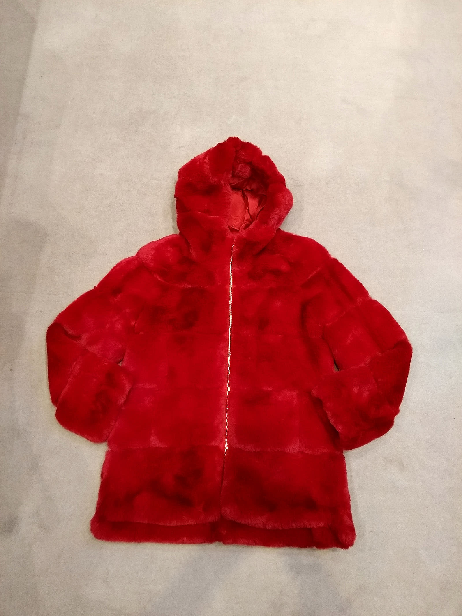 Michael Kors Collection Faux Fur Zip Front Jacket