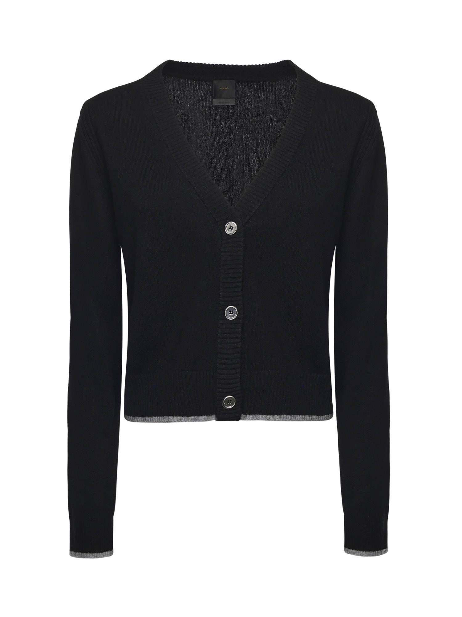 Pinko V-neck Cardigan In Black