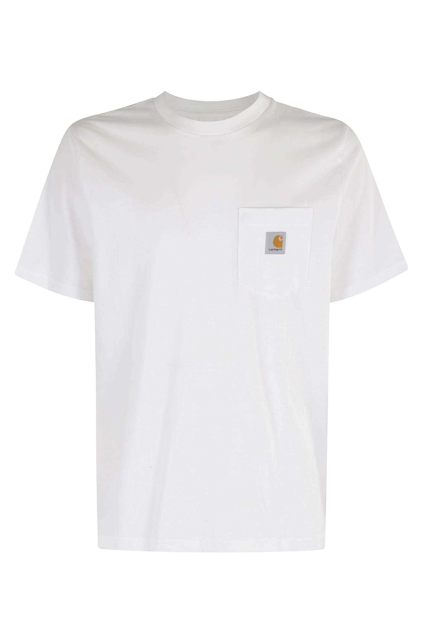 Carhartt Wip Cotton T-shirt With Logo Patch In White