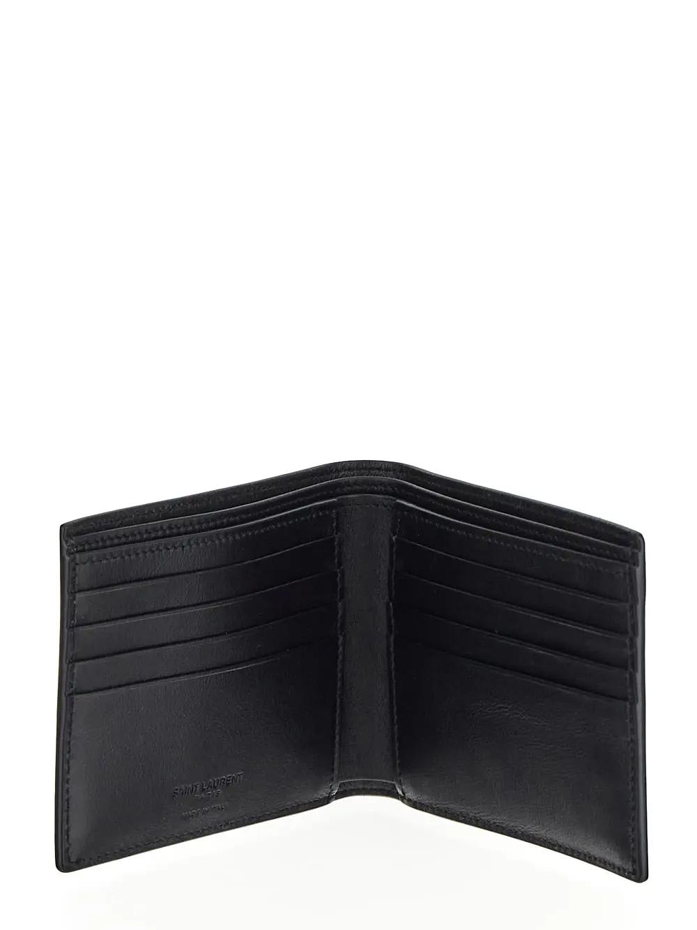 Shop Saint Laurent East/west Wallet In Black