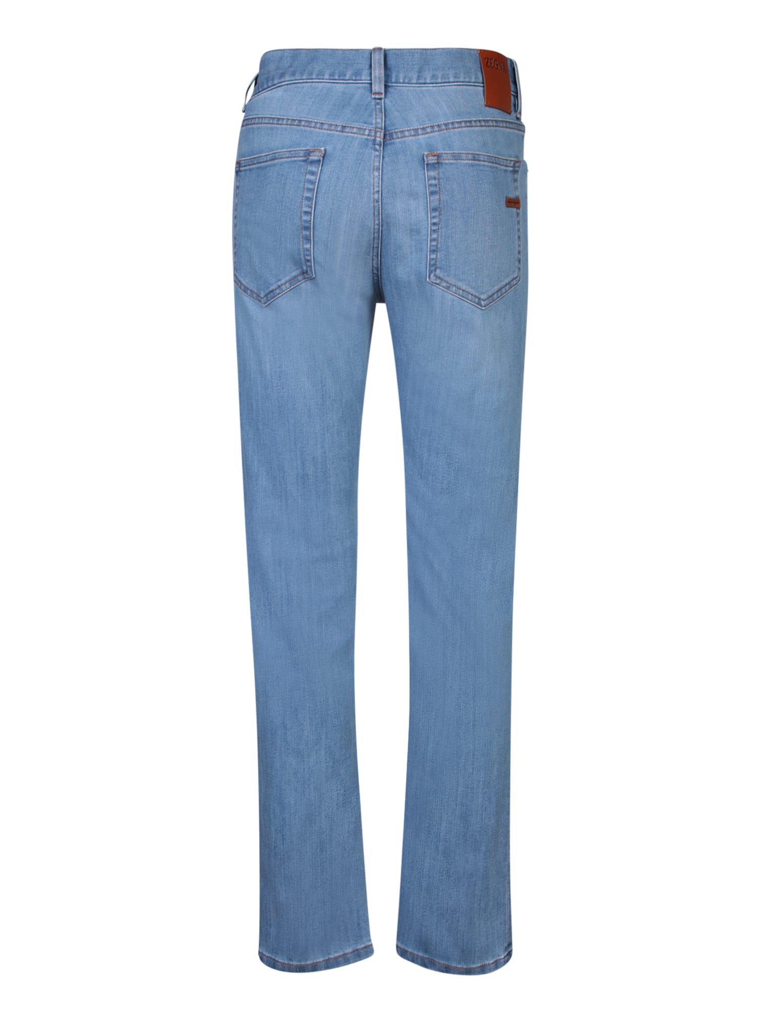 Shop Zegna City Denim Blue Jeans