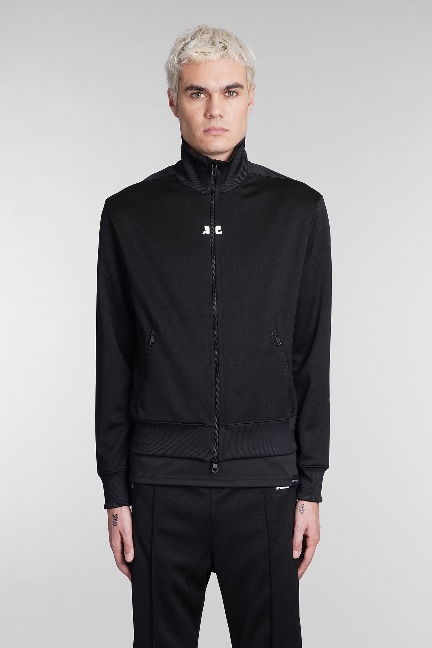 Courrèges Sweatshirt In Black Polyester