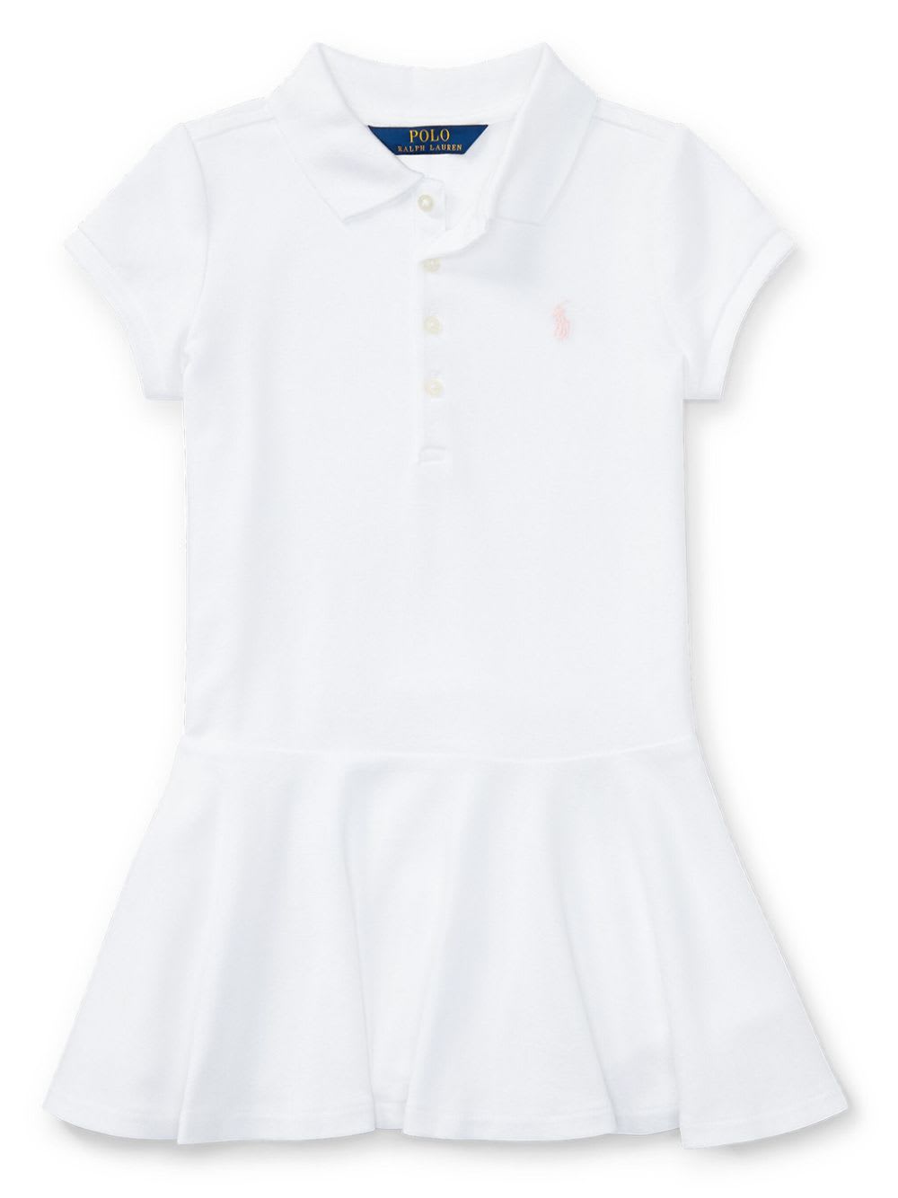 Polo Ralph Lauren Short-sleeve Polo Dress In White