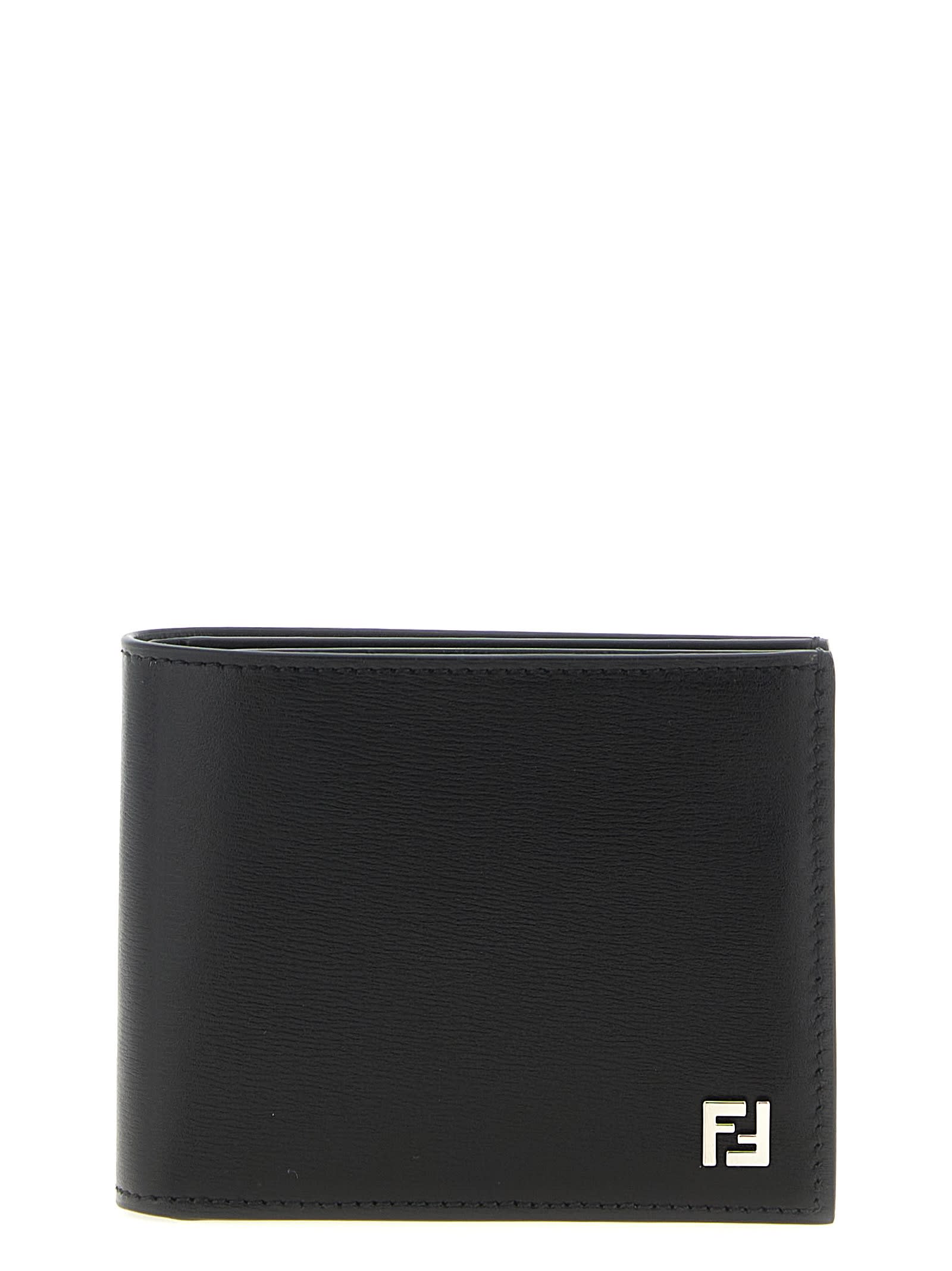 Fendi Squared Ff Wallet In Black