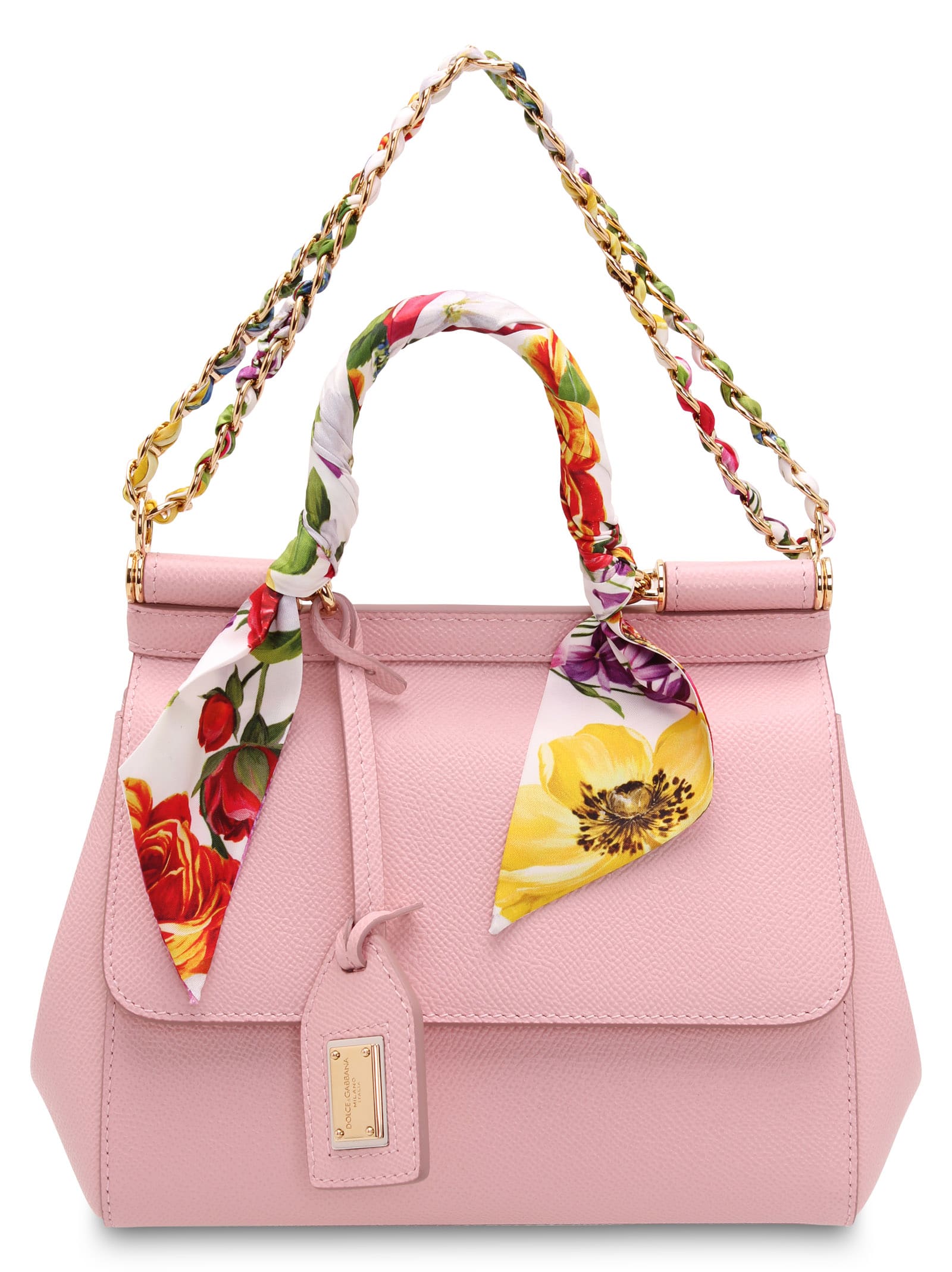Dolce & Gabbana sicily Small Tote Bag With Flower Print Foulard