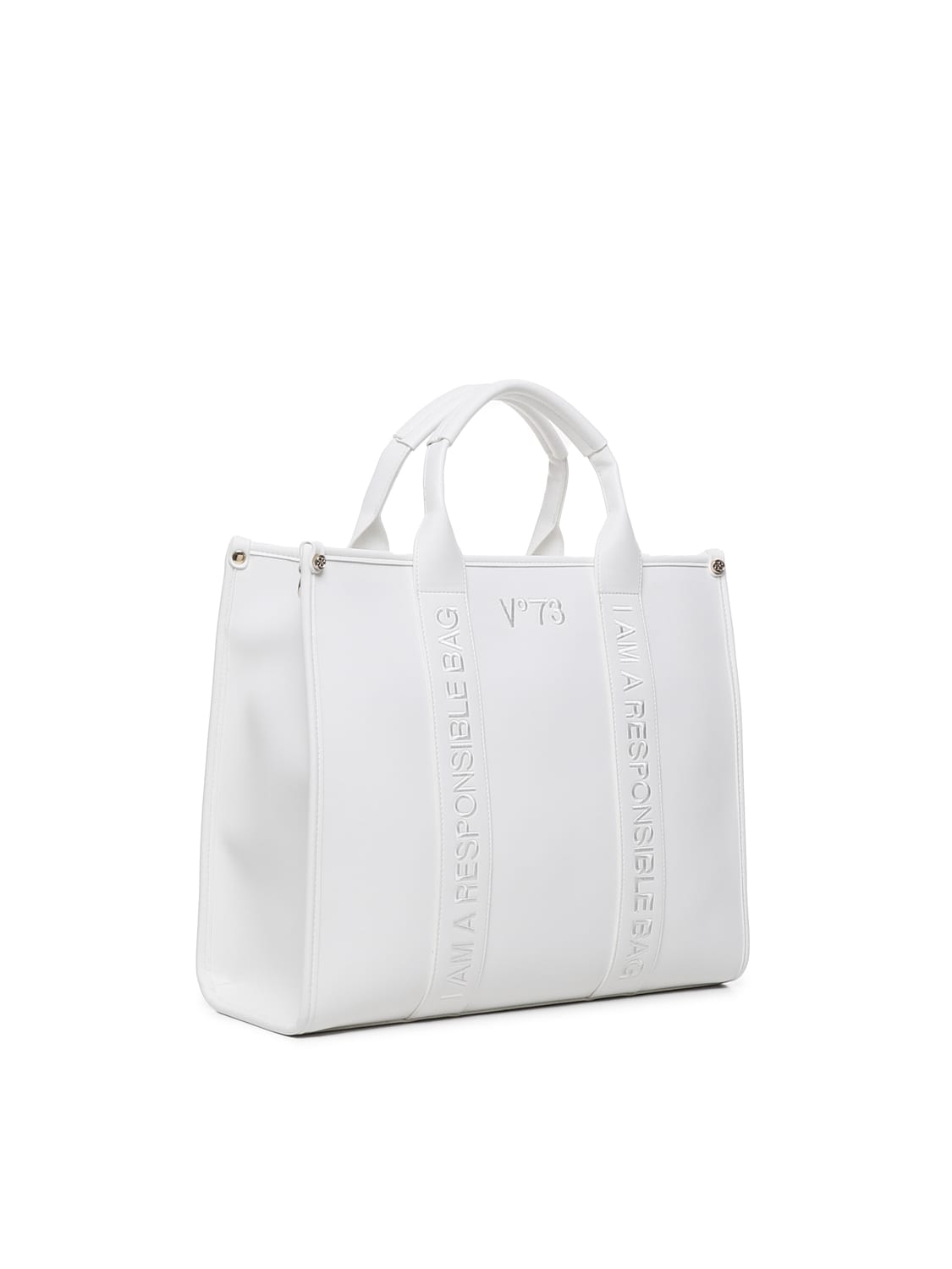 Shop V73 Echo 73 Shopping Bag In White