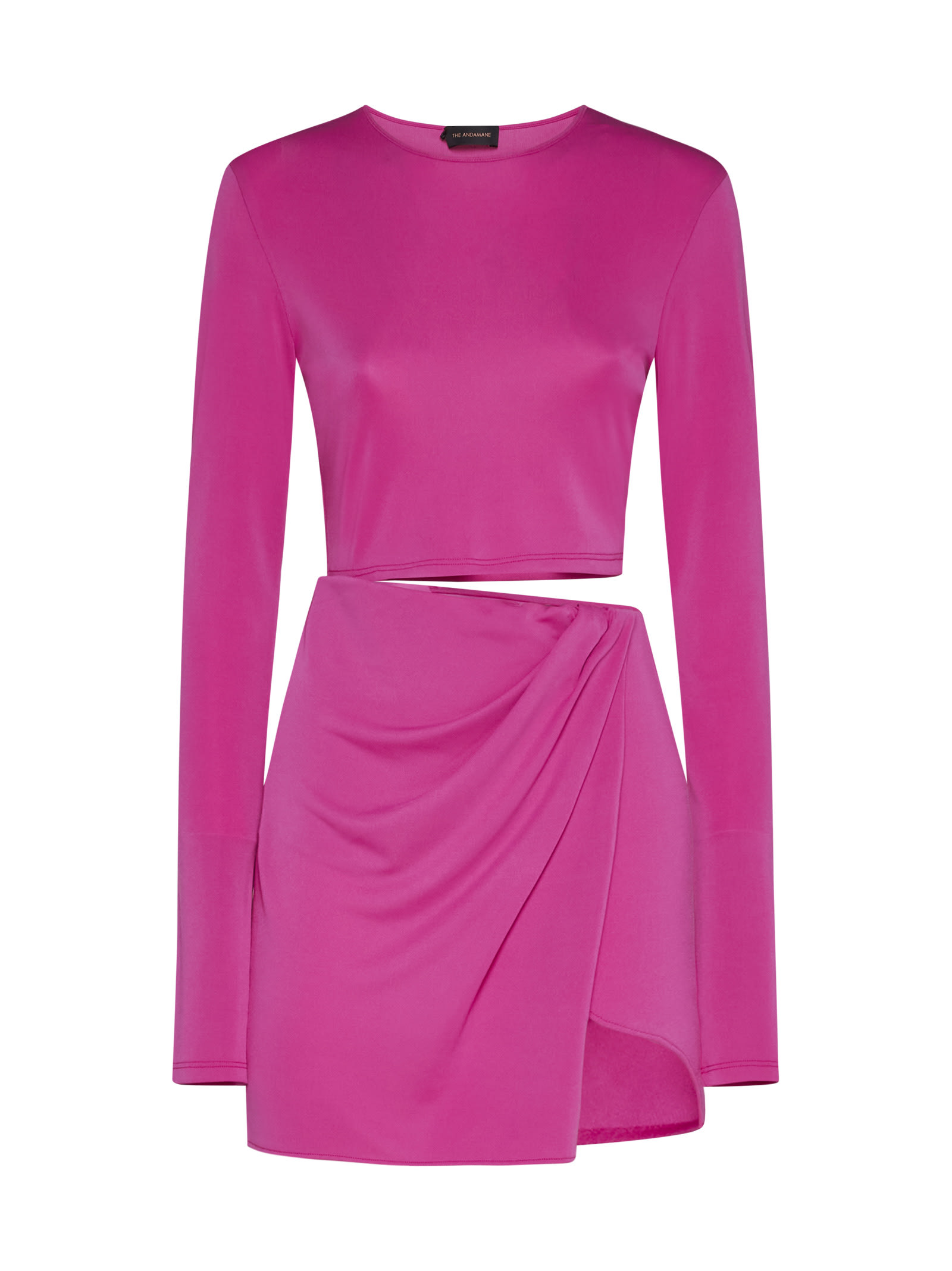 The Andamane Gia Cutout Stretch Jersey Mini Dress In Ciclamino