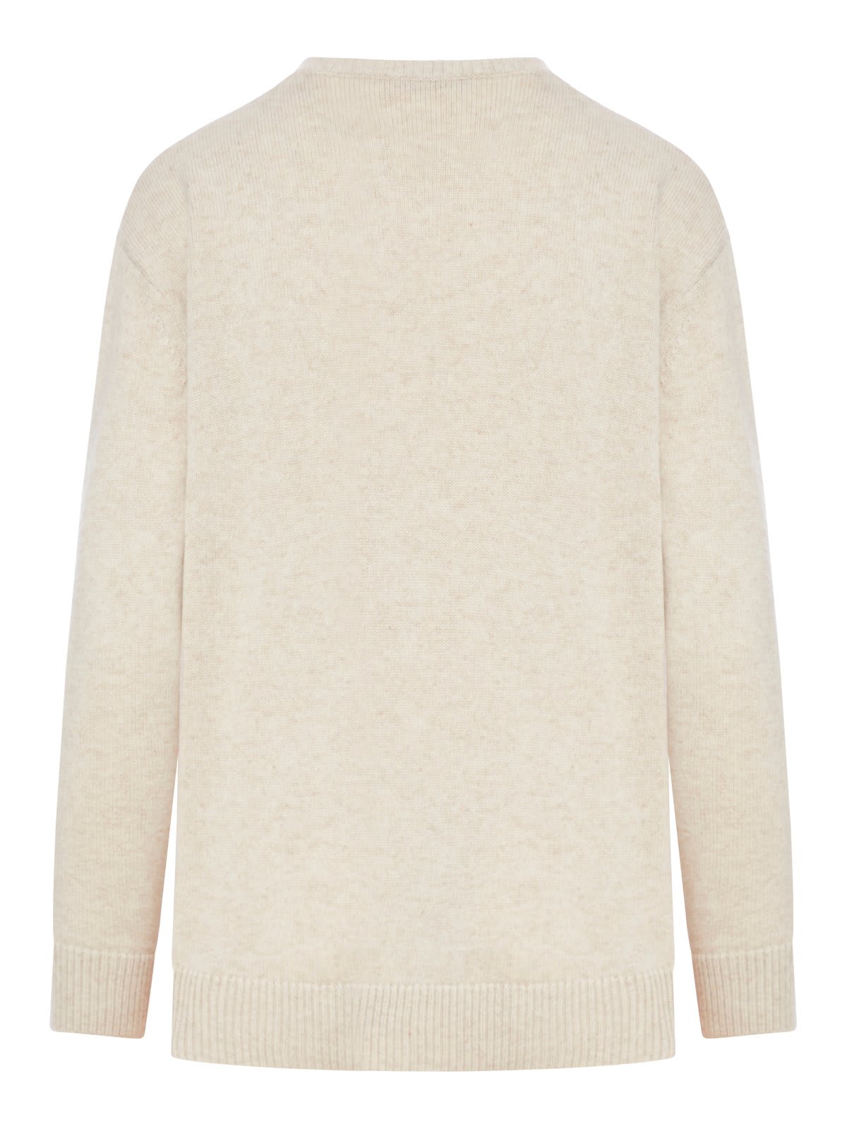 Shop Max Mara Crewneck Knitted Jumper In Beige