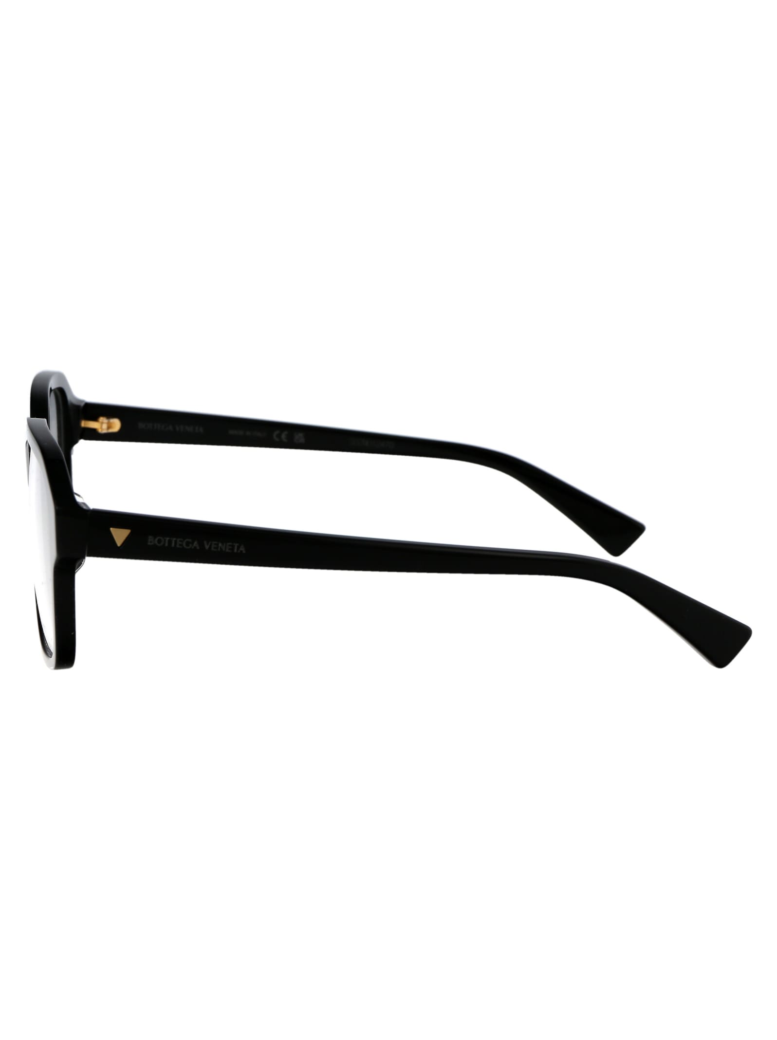 Shop Bottega Veneta Bv1295o Glasses In 001 Black Black Transparent