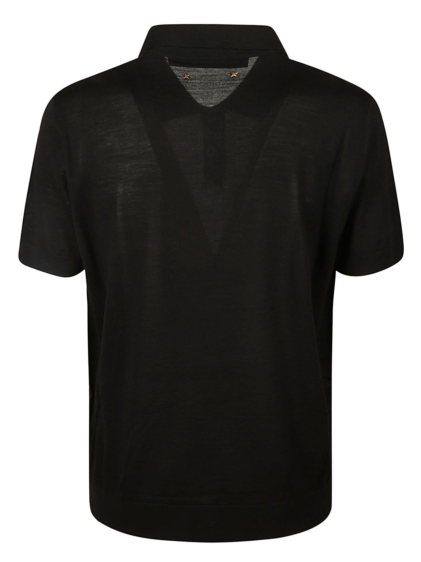 Shop Golden Goose Short-sleeve Polo Shirt In Black