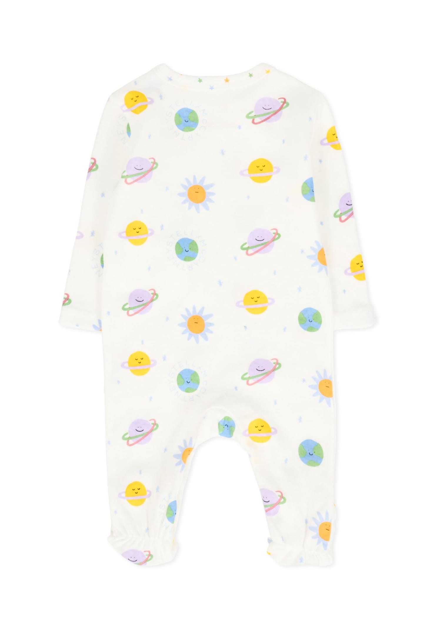 Stella Mccartney Ivory Baygrow Set For Babykids With Planet Print In White