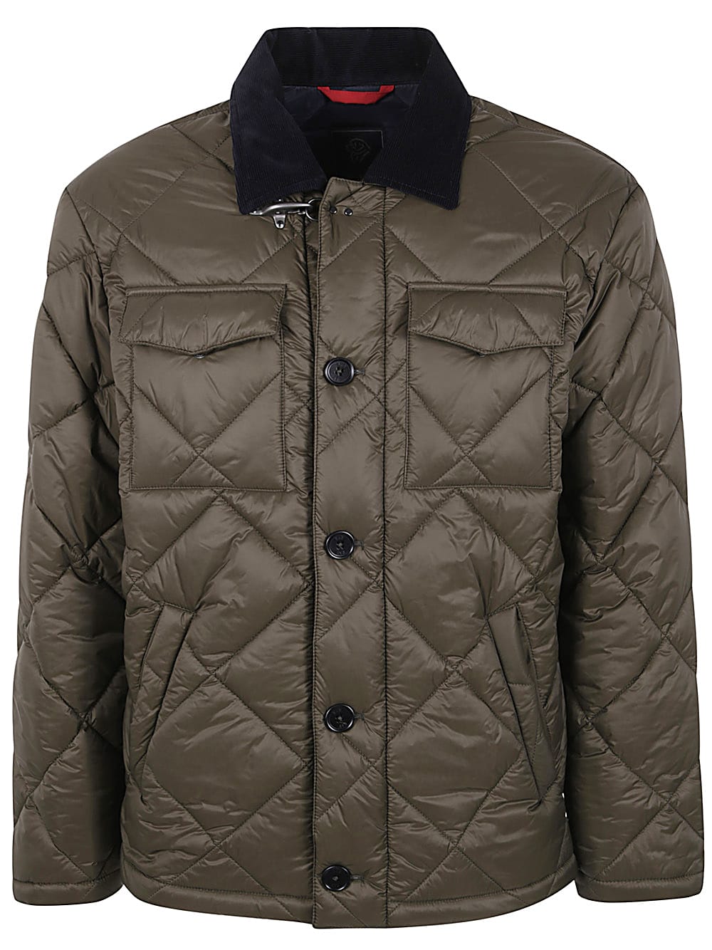 Shop Fay Padded Jacket In Military Navy