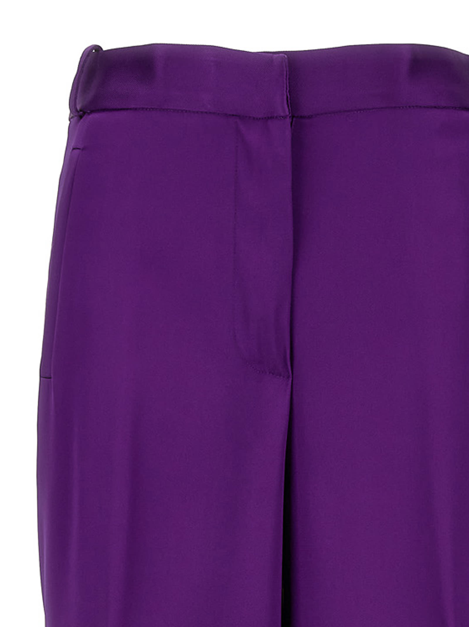 Shop Versace Satin Cargo Pants In Purple