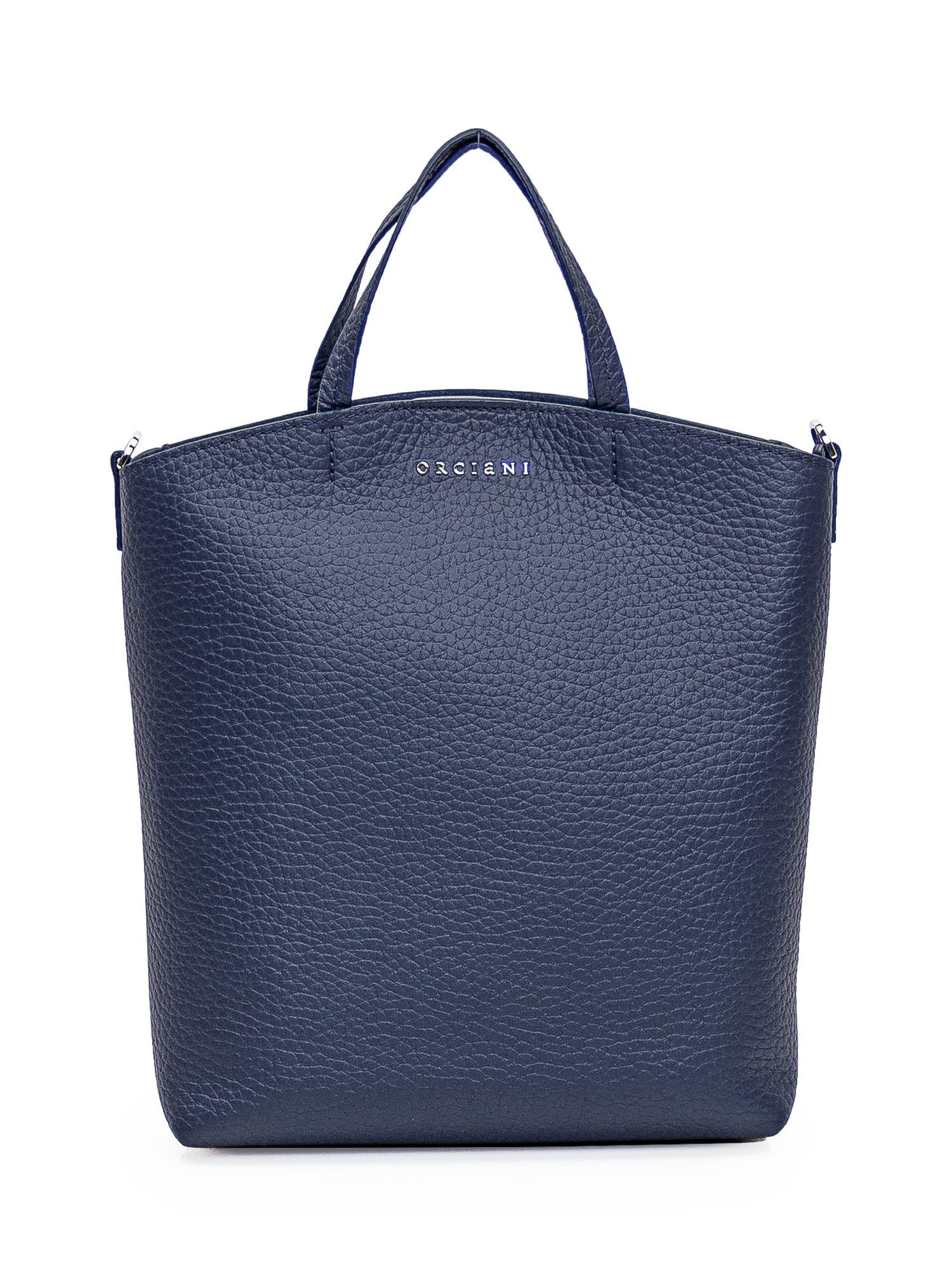 Orciani Ladylike Small Shopper Bag In Navy