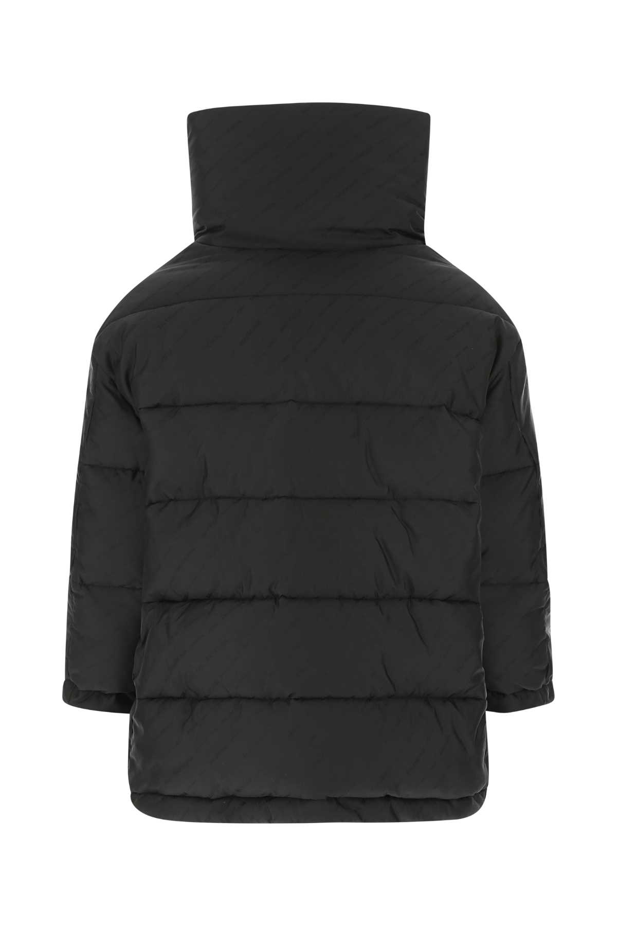 Shop Balenciaga Black Nylon Padded Jacket In 1000